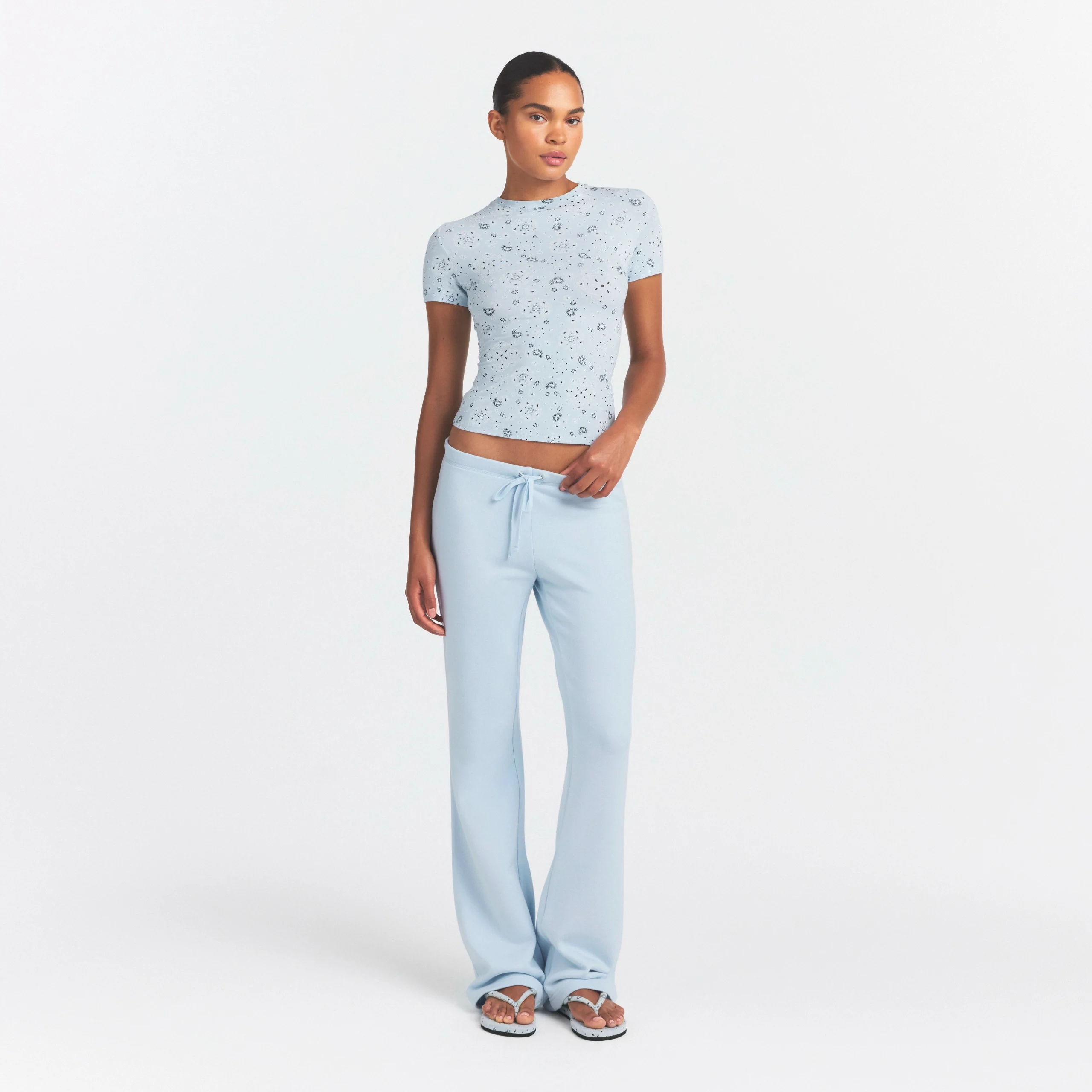 COTTON JERSEY T-SHIRT | POWDER BLUE BANDANA - Image 2