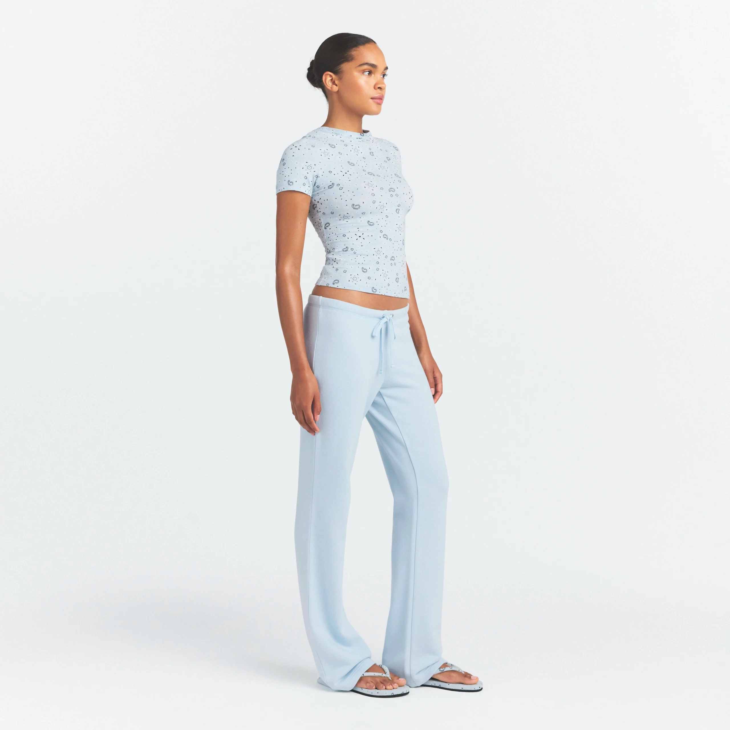 COTTON JERSEY T-SHIRT | POWDER BLUE BANDANA - Image 4