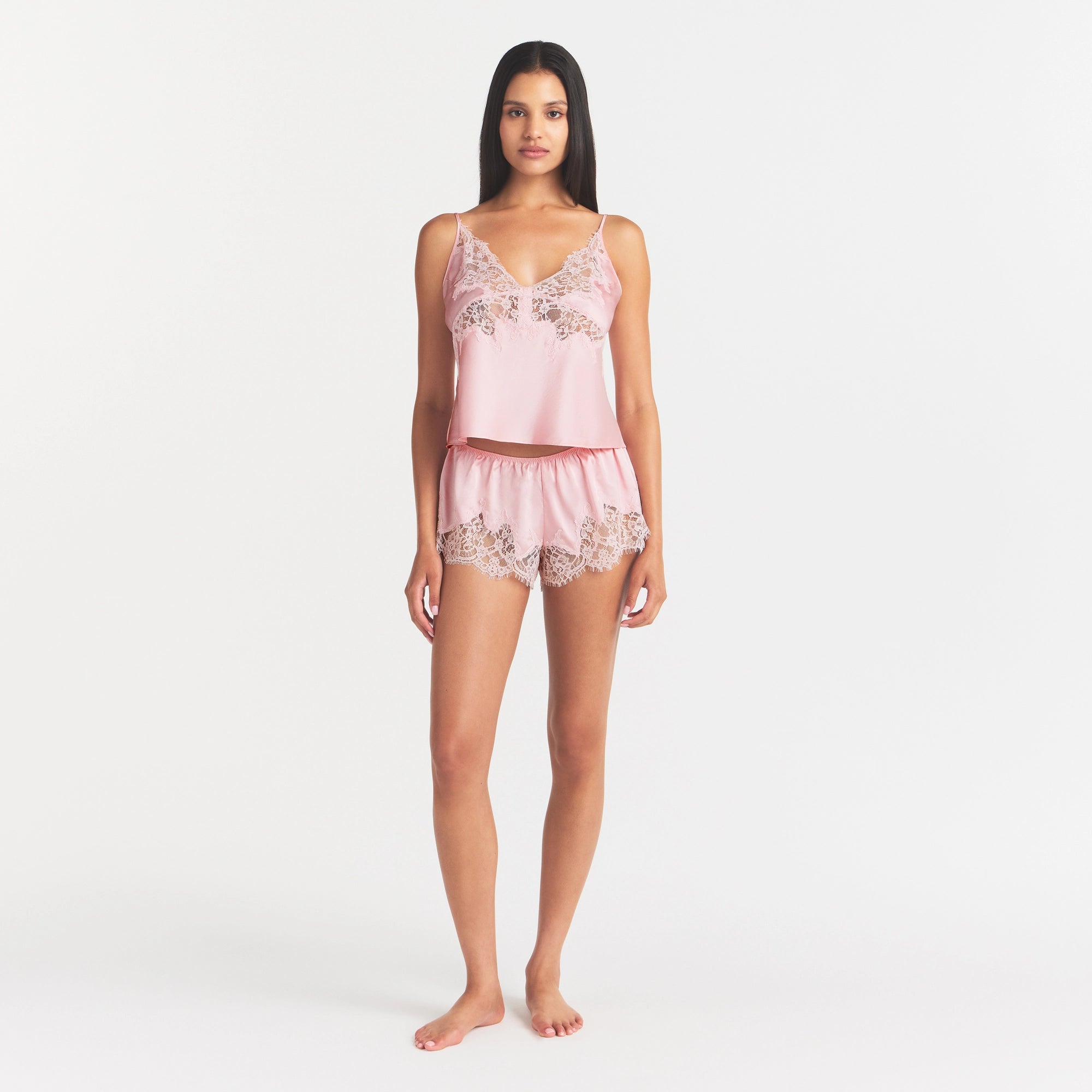 SILK LACE CAMI | PEONY TONAL - Image 2