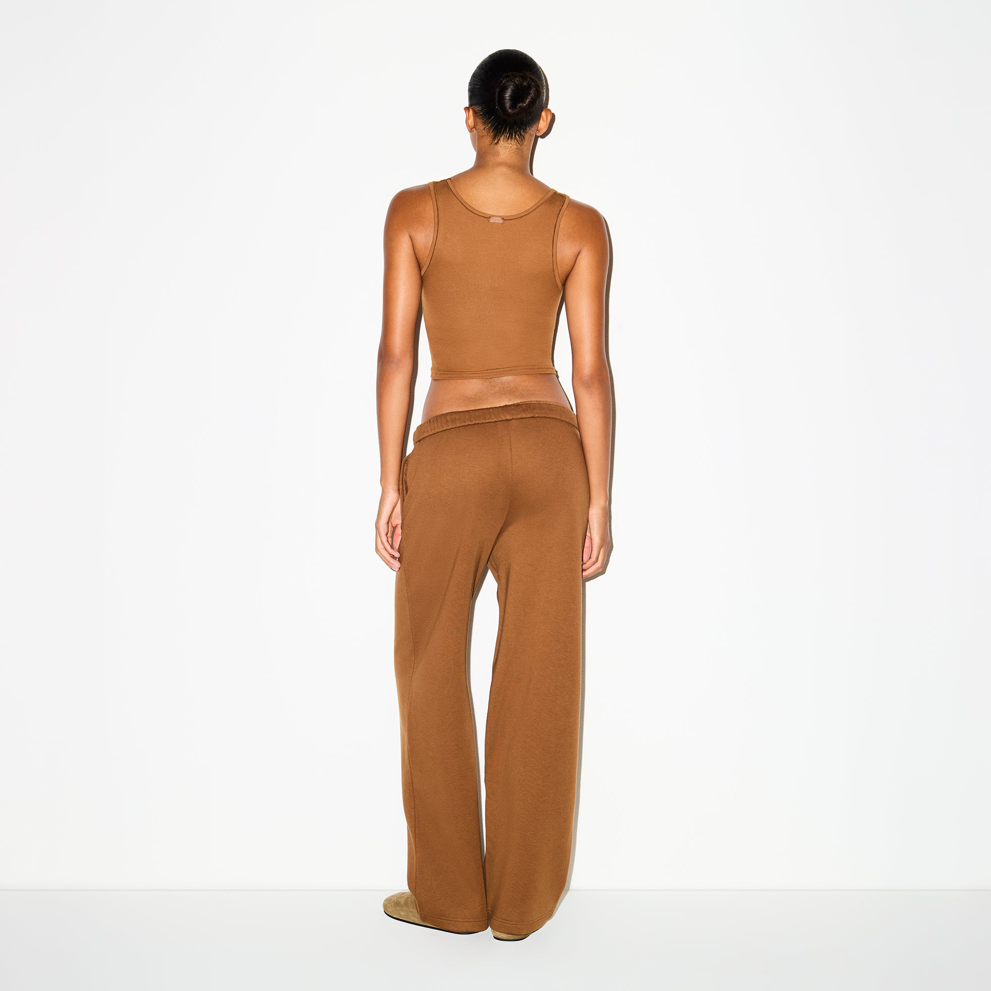 COTTON FLEECE CLASSIC STRAIGHT LEG PANT | BISON - Image 5
