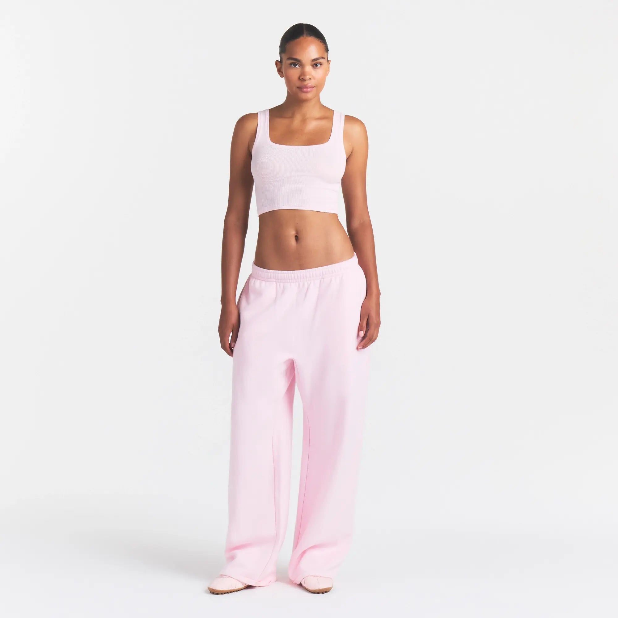 COTTON FLEECE CLASSIC STRAIGHT LEG PANT | CHERRY BLOSSOM - Image 2