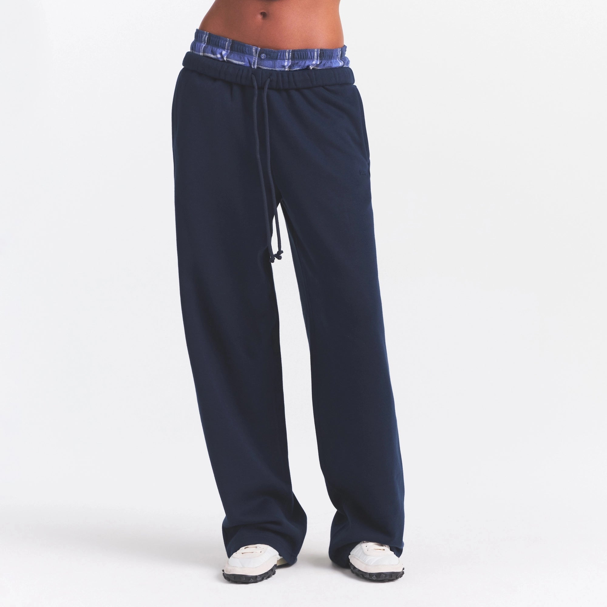 COTTON FLEECE CLASSIC STRAIGHT LEG PANT | NAVY - Image 3
