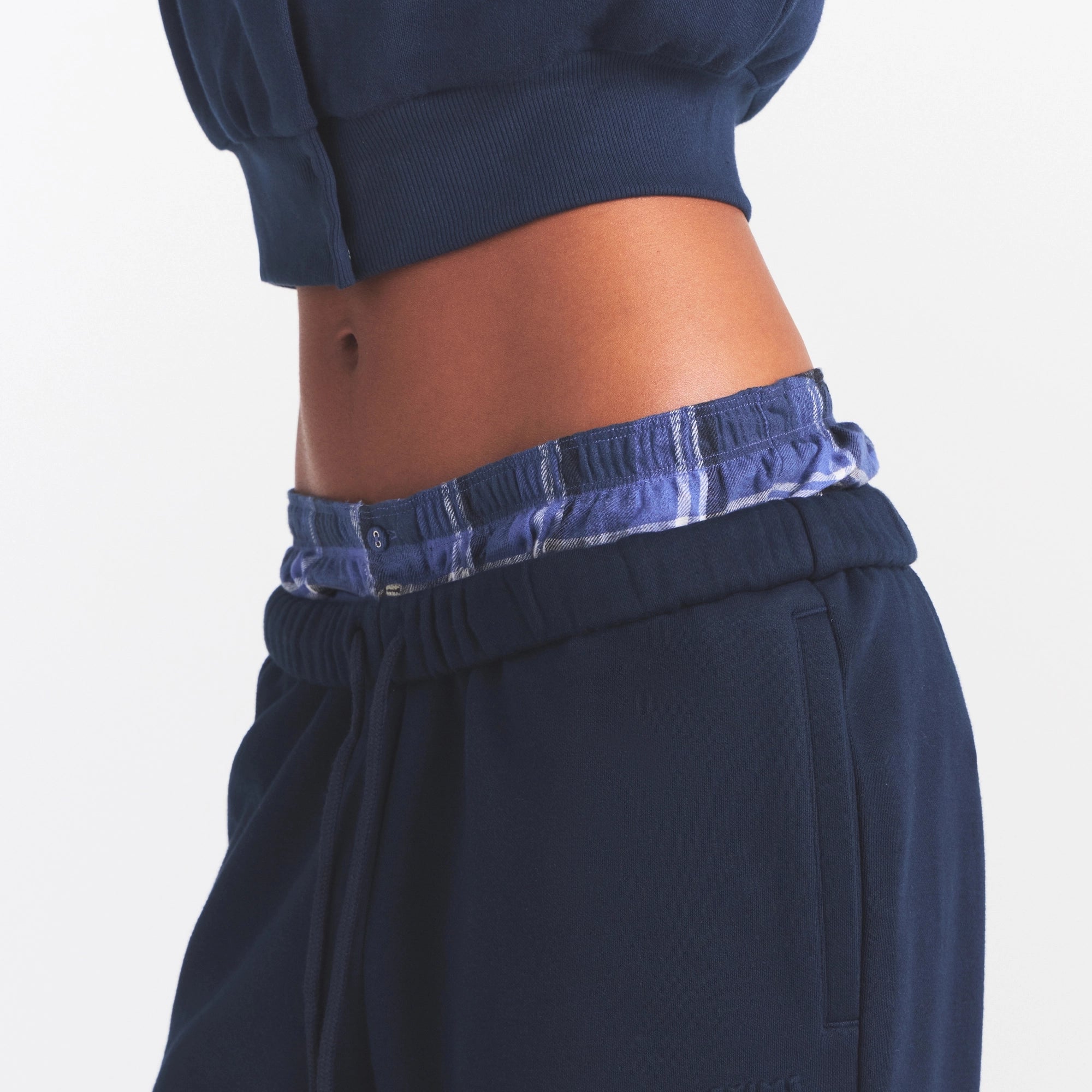COTTON FLEECE CLASSIC STRAIGHT LEG PANT | NAVY - Image 4