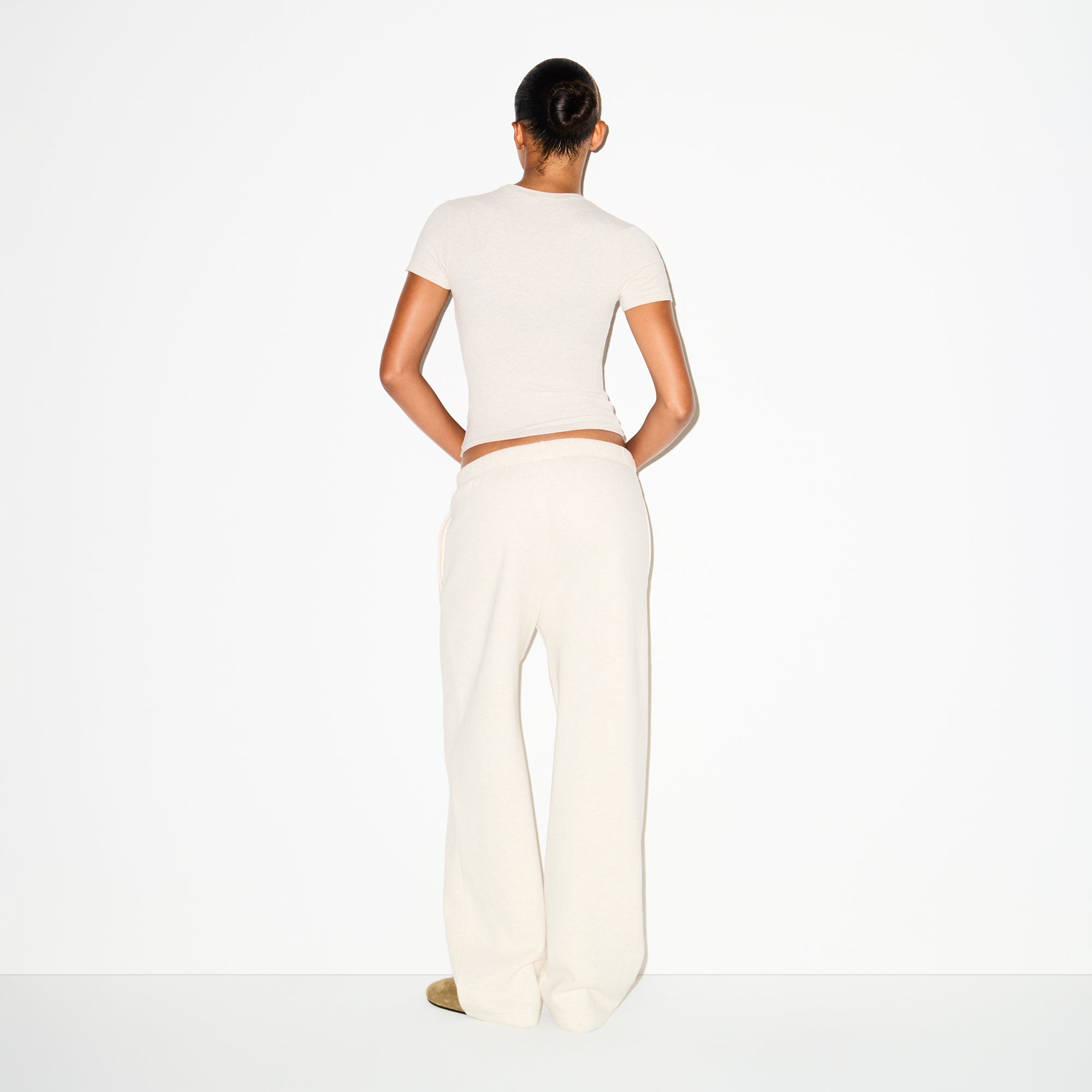 COTTON FLEECE CLASSIC STRAIGHT LEG PANT | OATMEAL HEATHER - Image 7