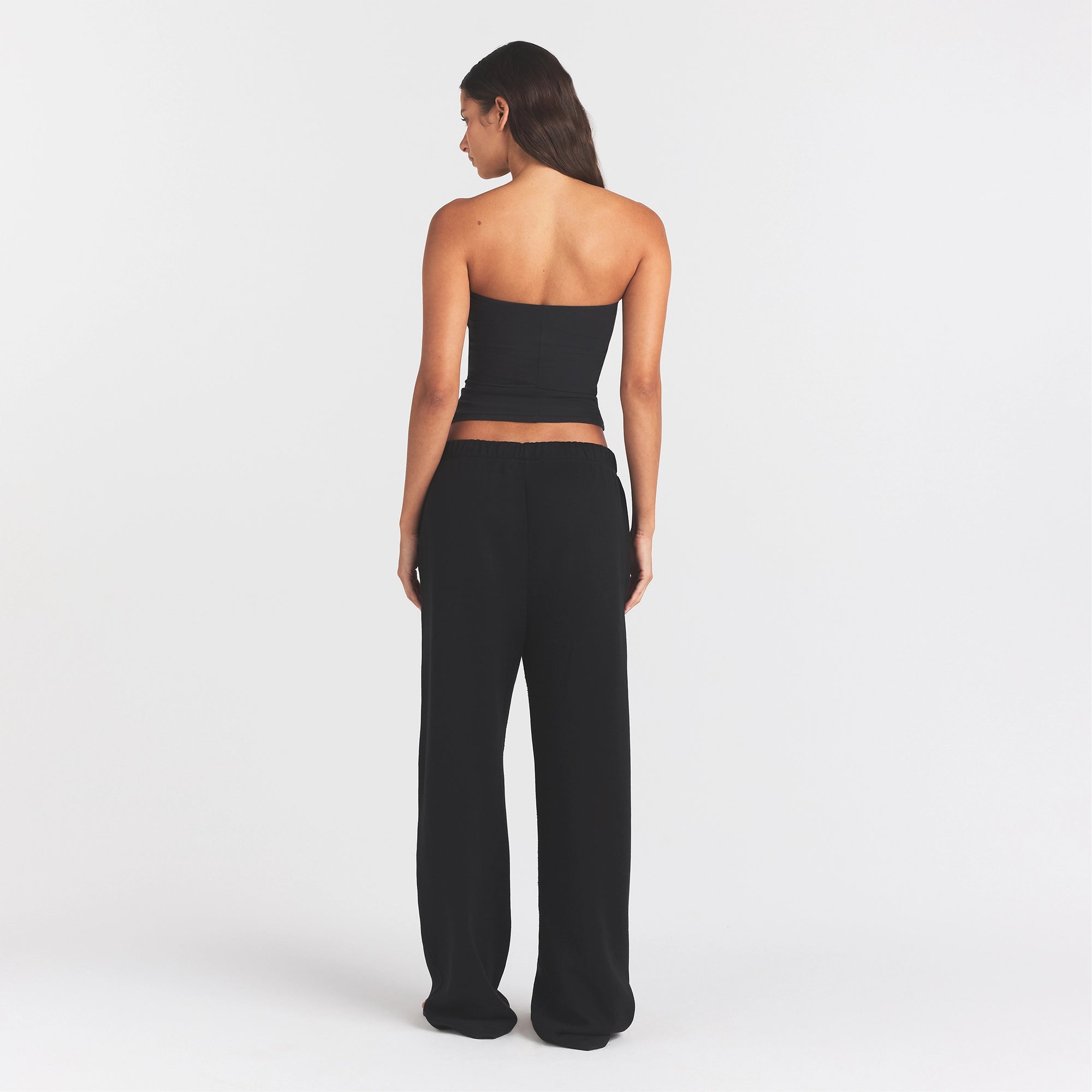 COTTON FLEECE CLASSIC STRAIGHT LEG PANT | ONYX - Image 3