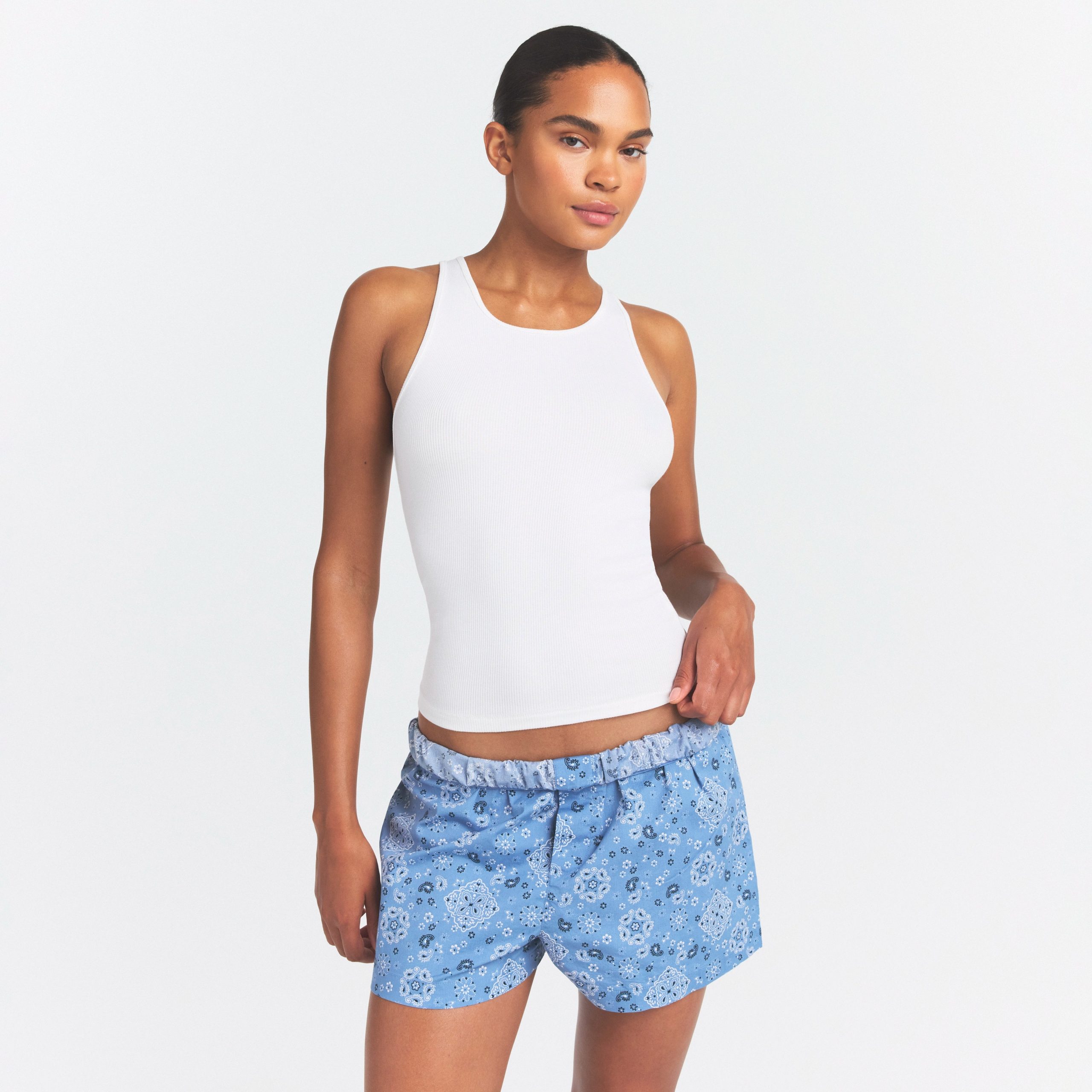 COTTON POPLIN BOXER SLEEP SET | ARCTIC SNOW BANDANA - Image 3