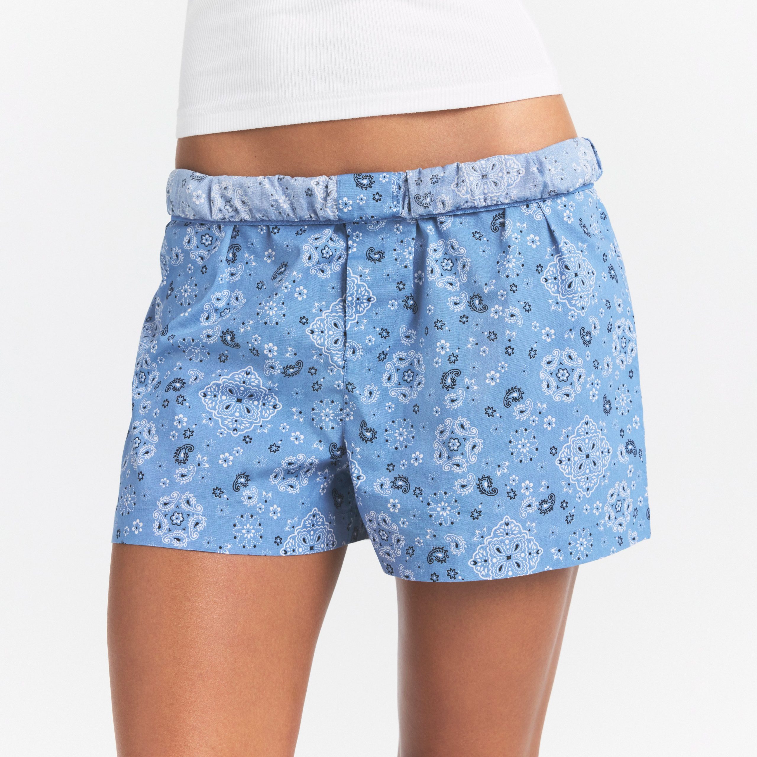 COTTON POPLIN BOXER SLEEP SET | ARCTIC SNOW BANDANA - Image 4