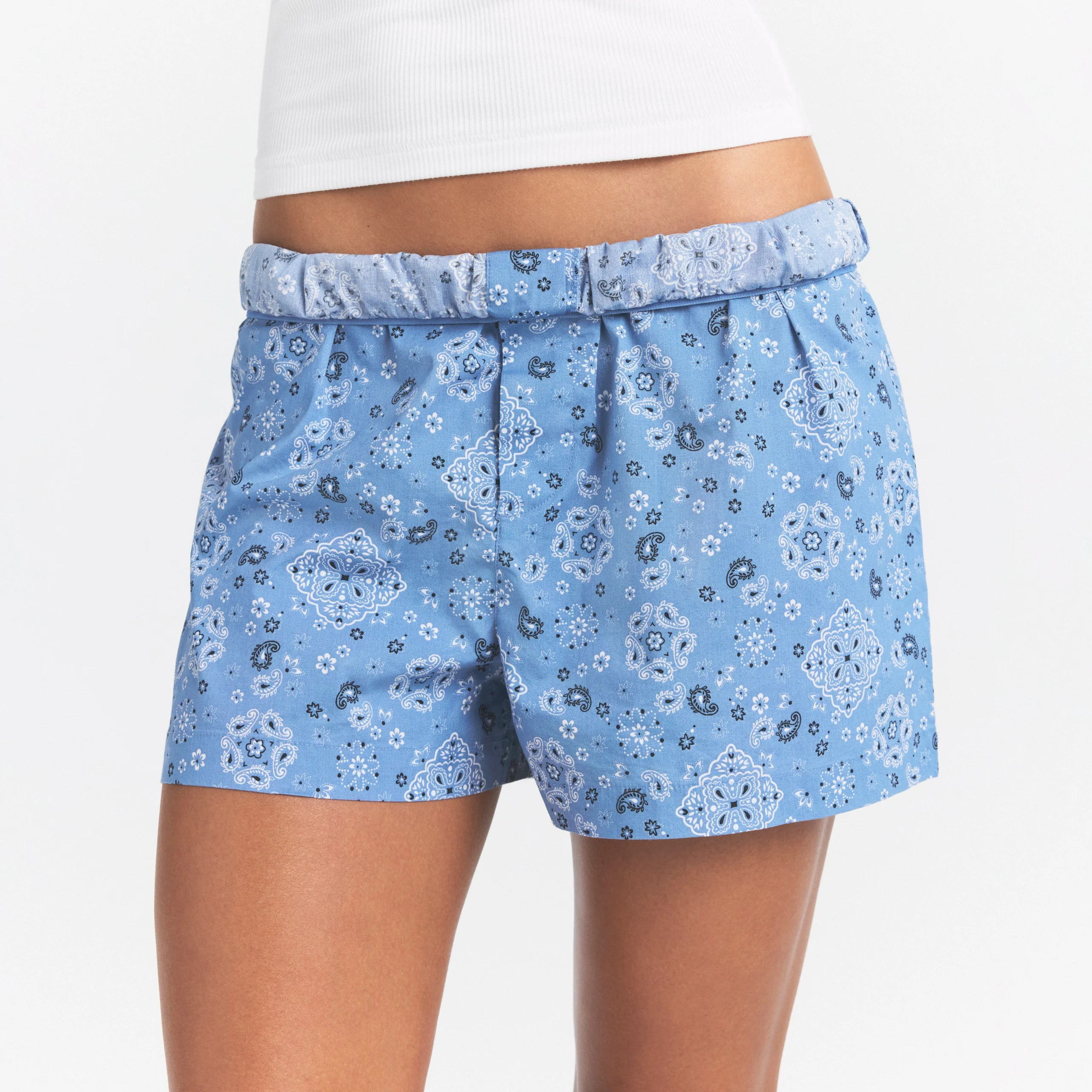 COTTON POPLIN BOXER SLEEP SET | ARCTIC SNOW BANDANA - Image 4