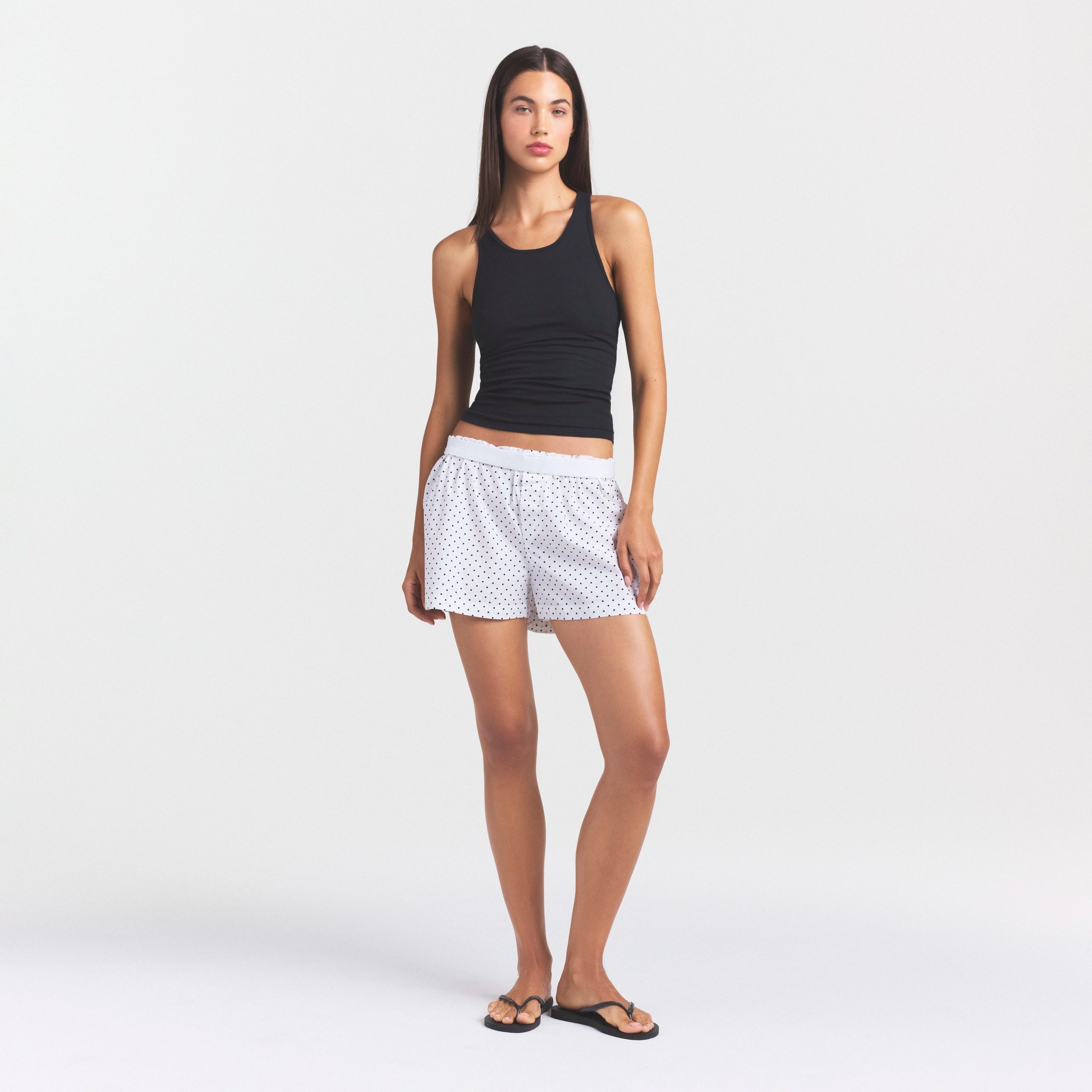 COTTON POPLIN BOXER SLEEP SET | ONYX DOT - Image 2