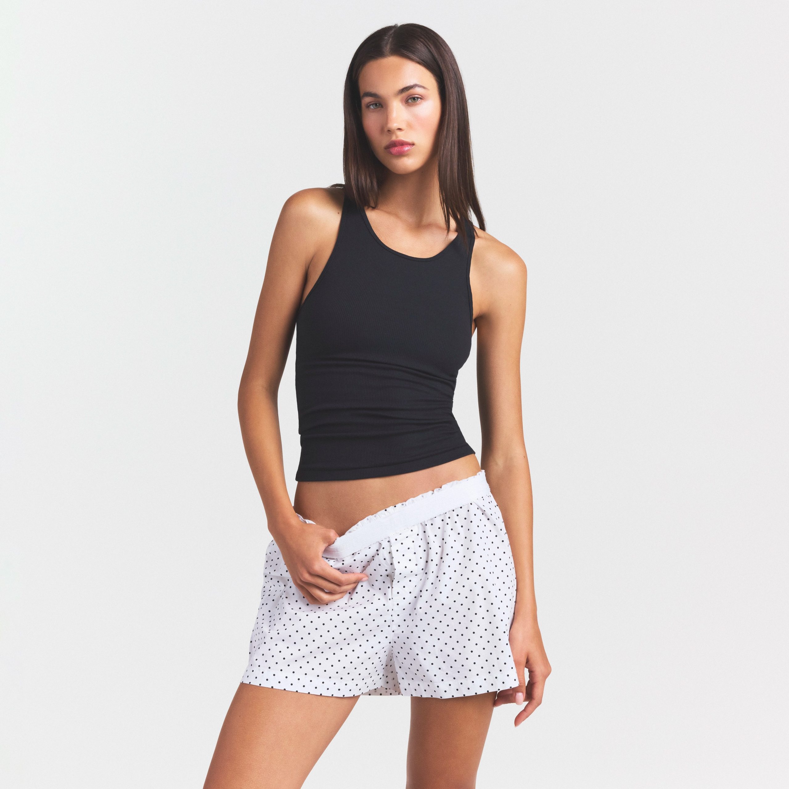 COTTON POPLIN BOXER SLEEP SET | ONYX DOT - Image 3