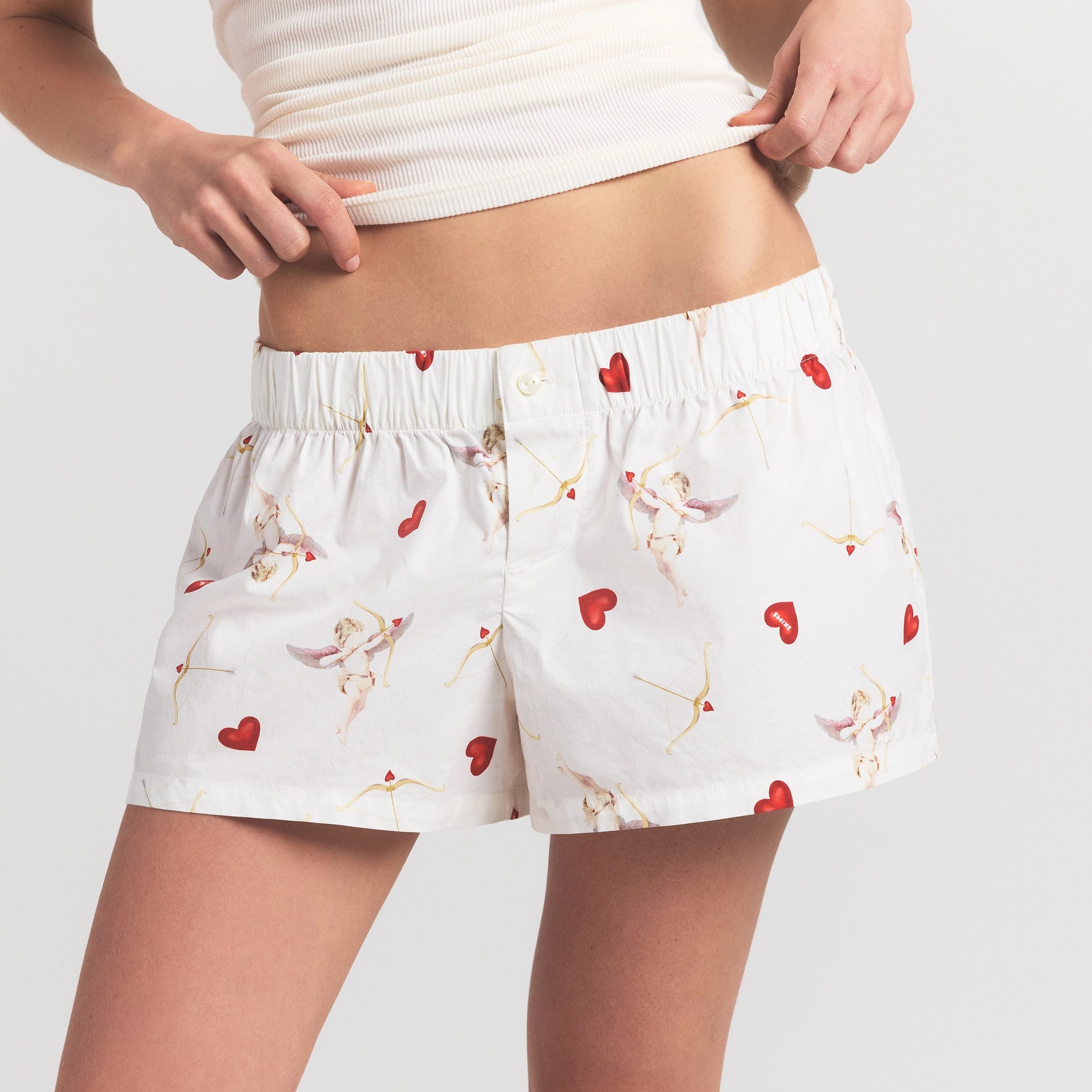 COTTON POPLIN BOXER SLEEP SET | MARBLE CHERUB PRINT - Image 3