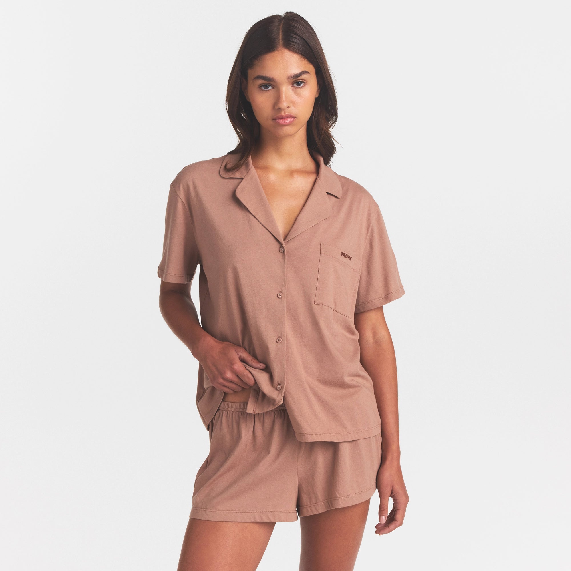 ORGANIC COTTON SLEEP SHORT SLEEVE SET | SIENNA - Image 3