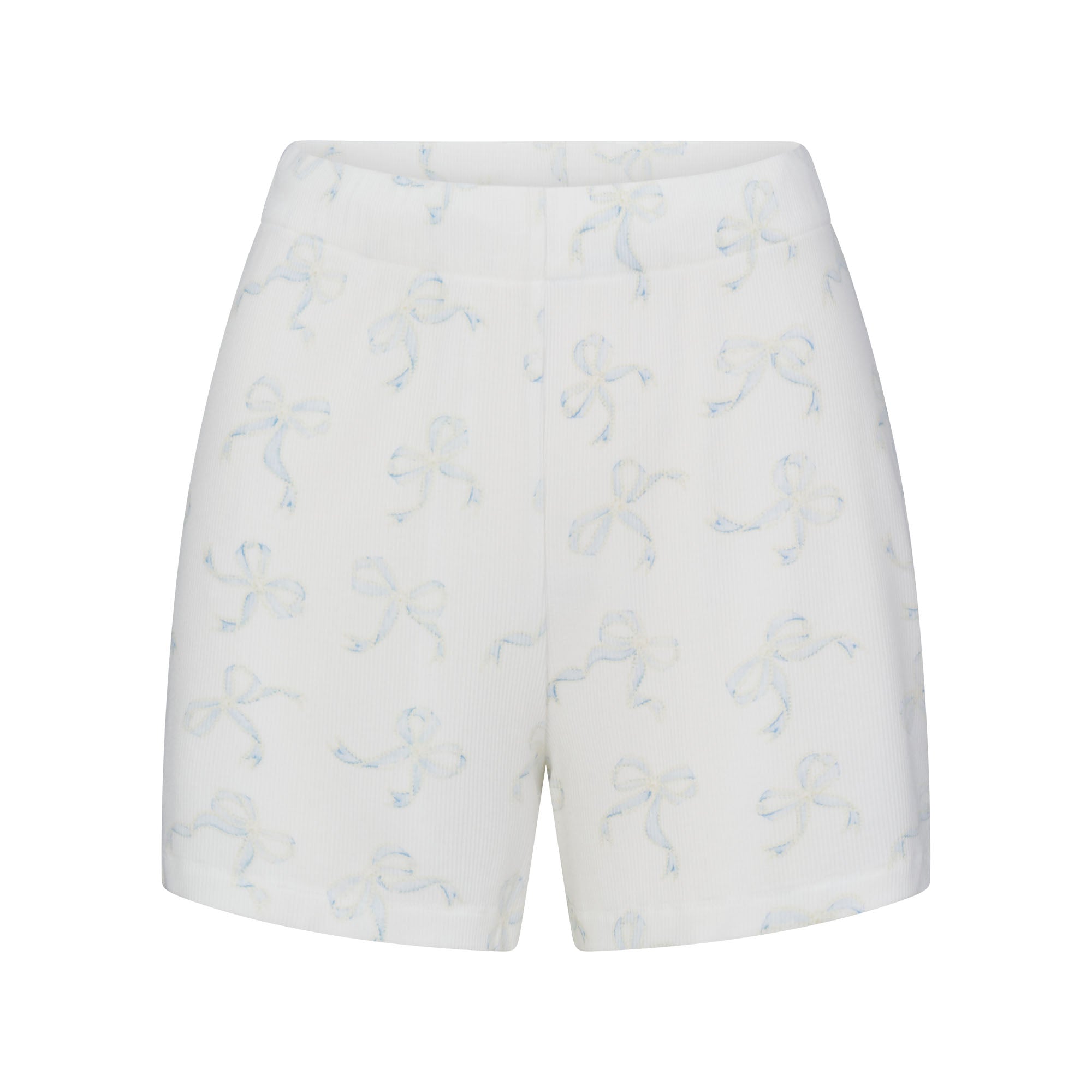 SOFT LOUNGE SHORT SLEEP SET | IVORY PEARL BOWS PRINT - Image 7