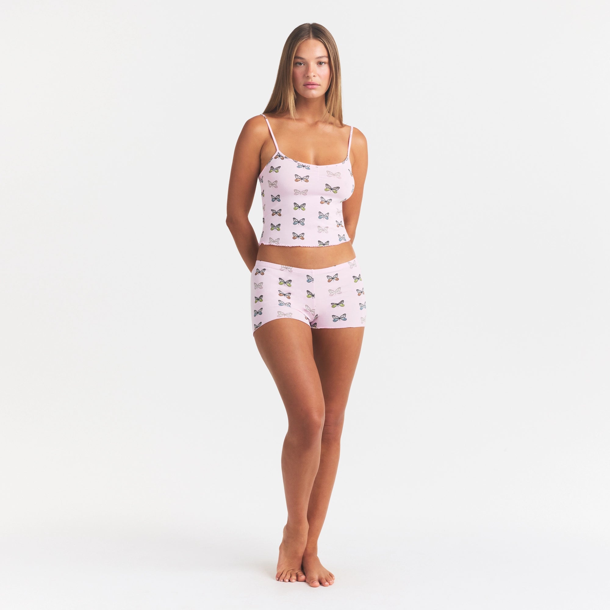 SKIMS SLEEP CAMI SET | PEONY BUTTERFLY PRINT - Image 2