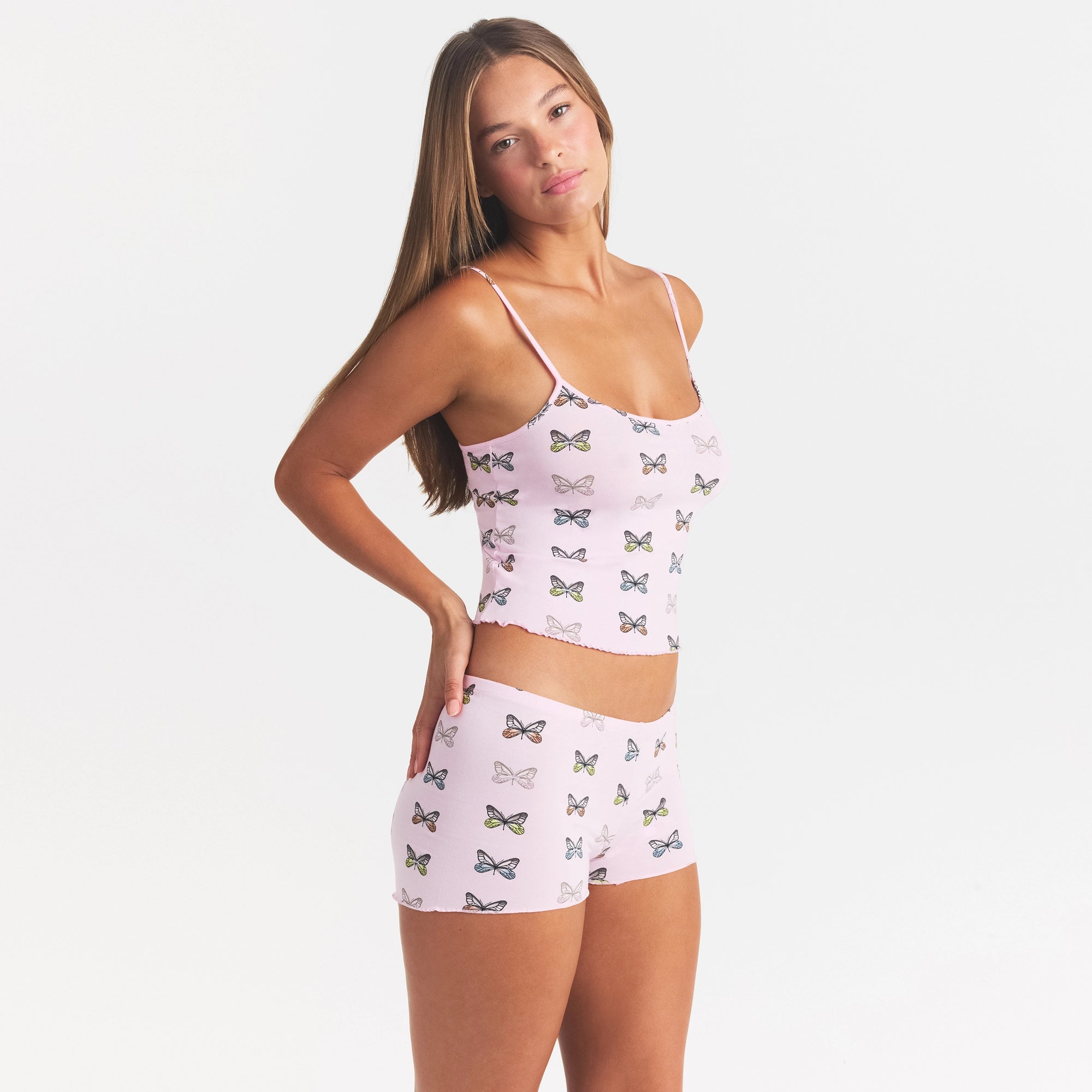 SKIMS SLEEP CAMI SET | PEONY BUTTERFLY PRINT - Image 3