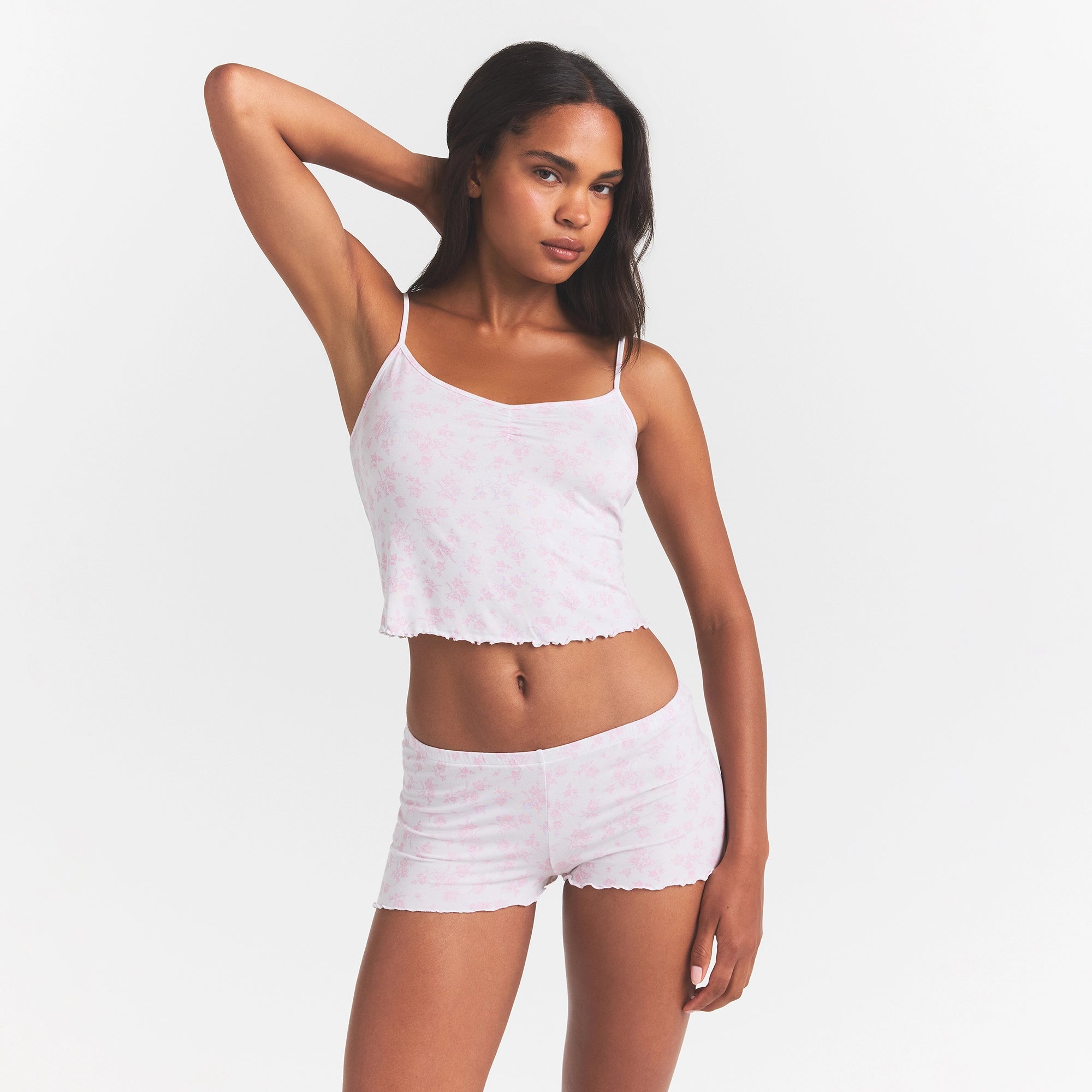SKIMS SLEEP CAMI SET | SNOW DELICATE FLORAL PRINT - Image 3