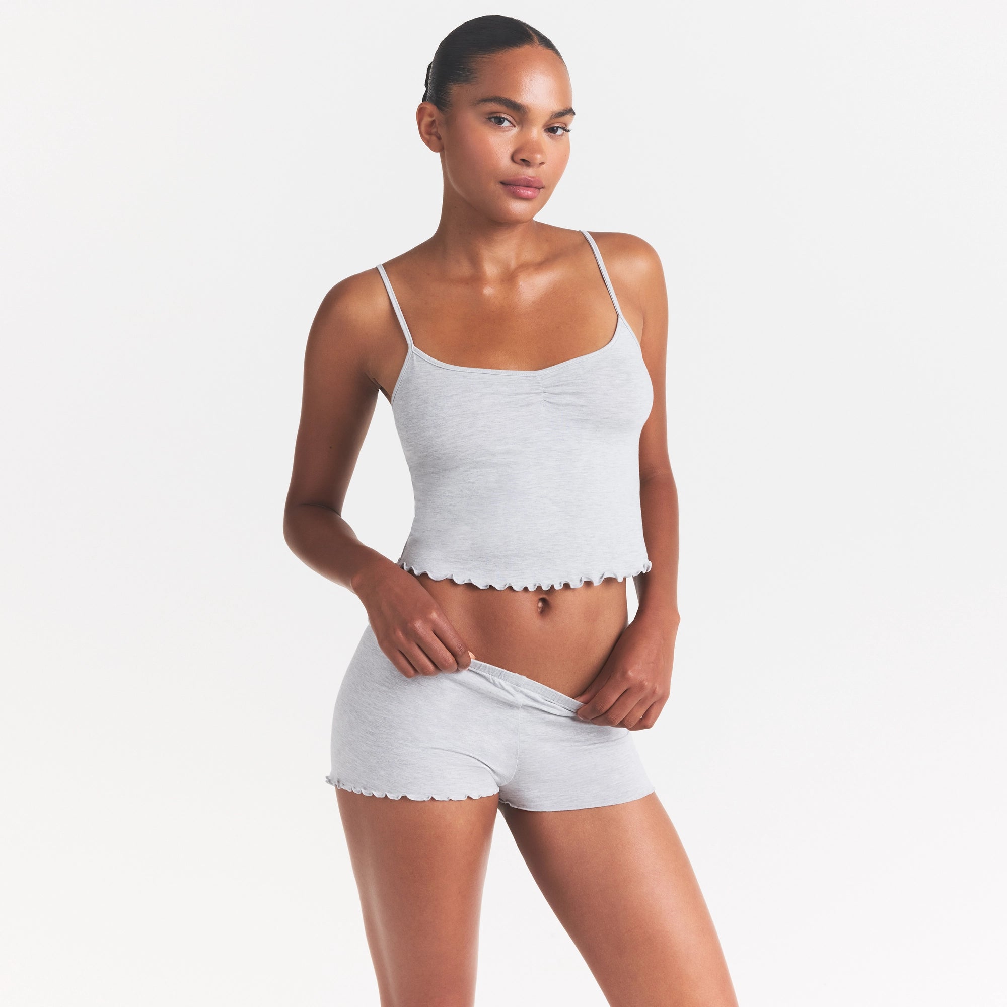 SKIMS SLEEP CAMI SET | LIGHT HEATHER GREY - Image 3
