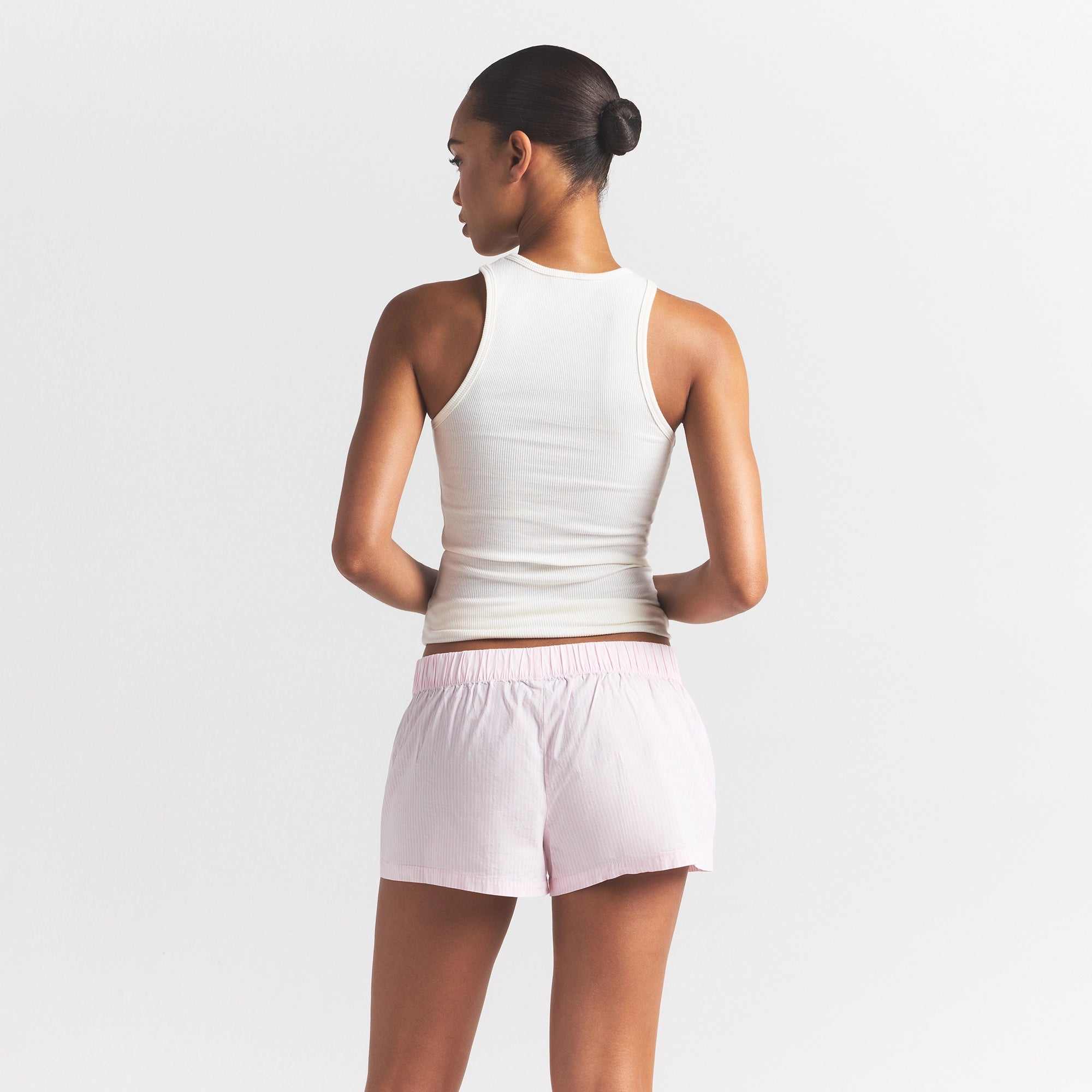 COTTON POPLIN BOXER SLEEP SET | CHERRY BLOSSOM STRIPE - Image 5