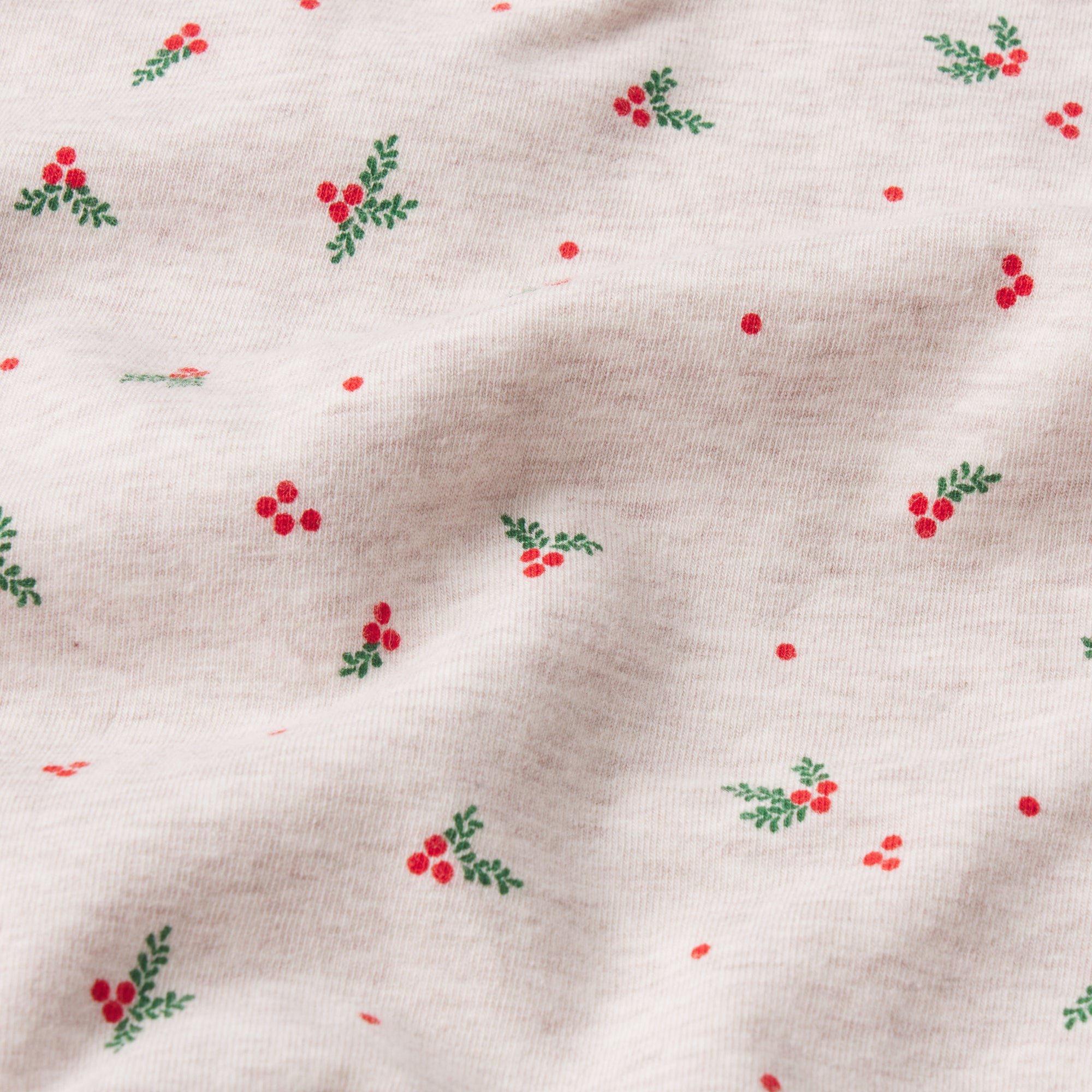COTTON JERSEY CAMI | OATMEAL HEATHER HOLLY PRINT - Image 6