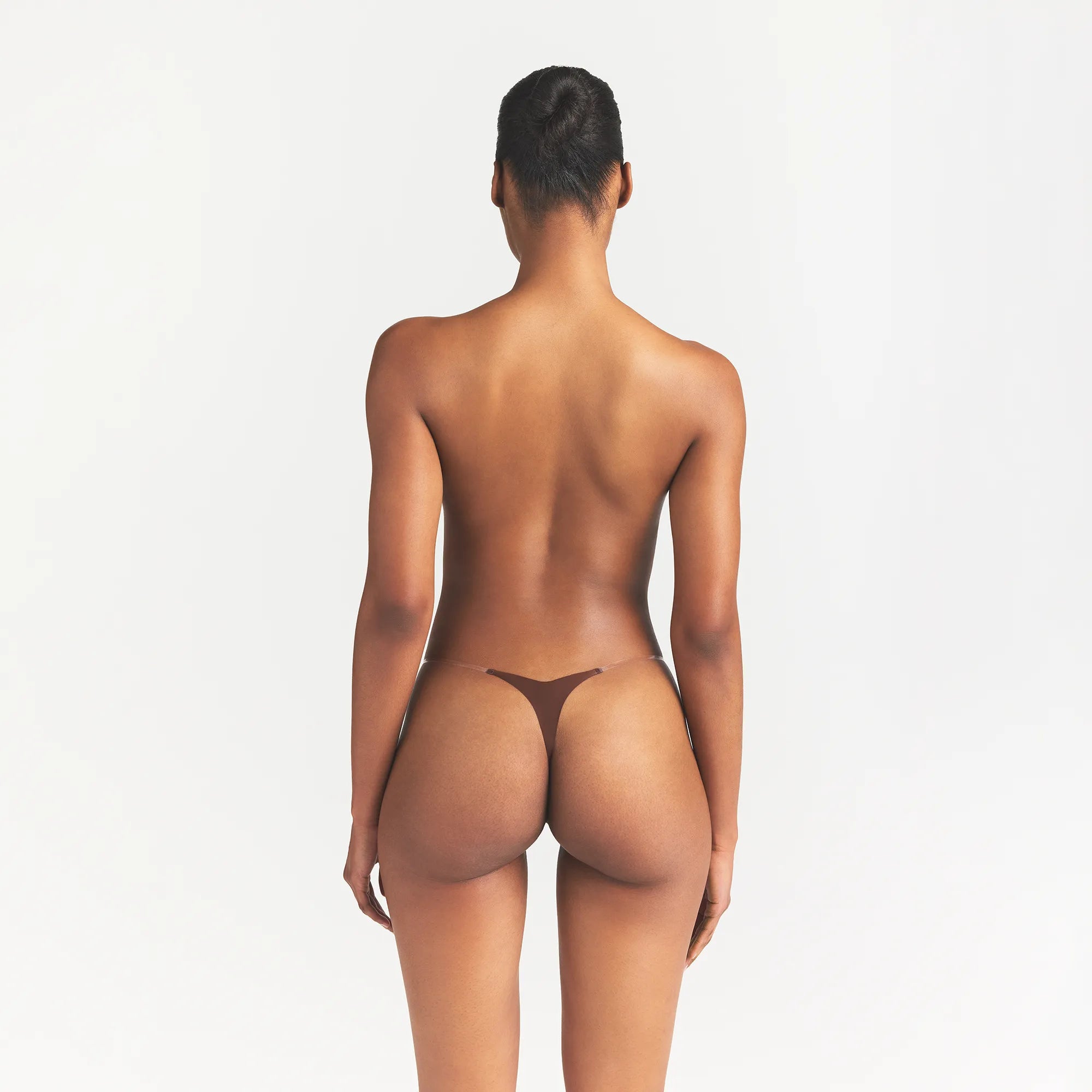 INVISIBLE CLEAR STRAP STRING THONG | COCOA - Image 5