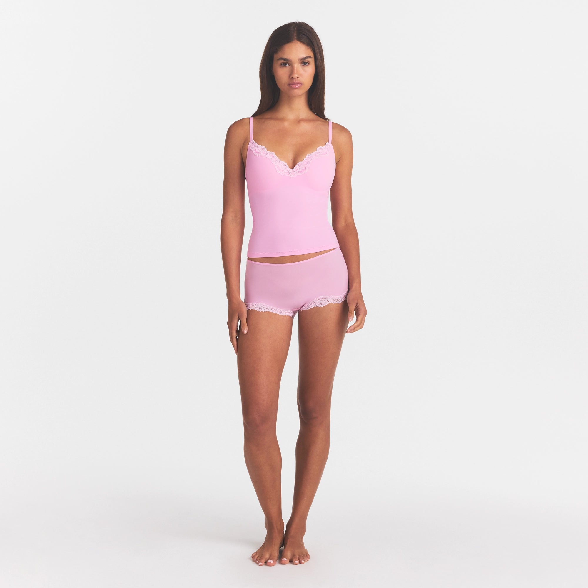FITS EVERYBODY LACE PUSH-UP CAMI | BUBBLE GUM TONAL - Image 2