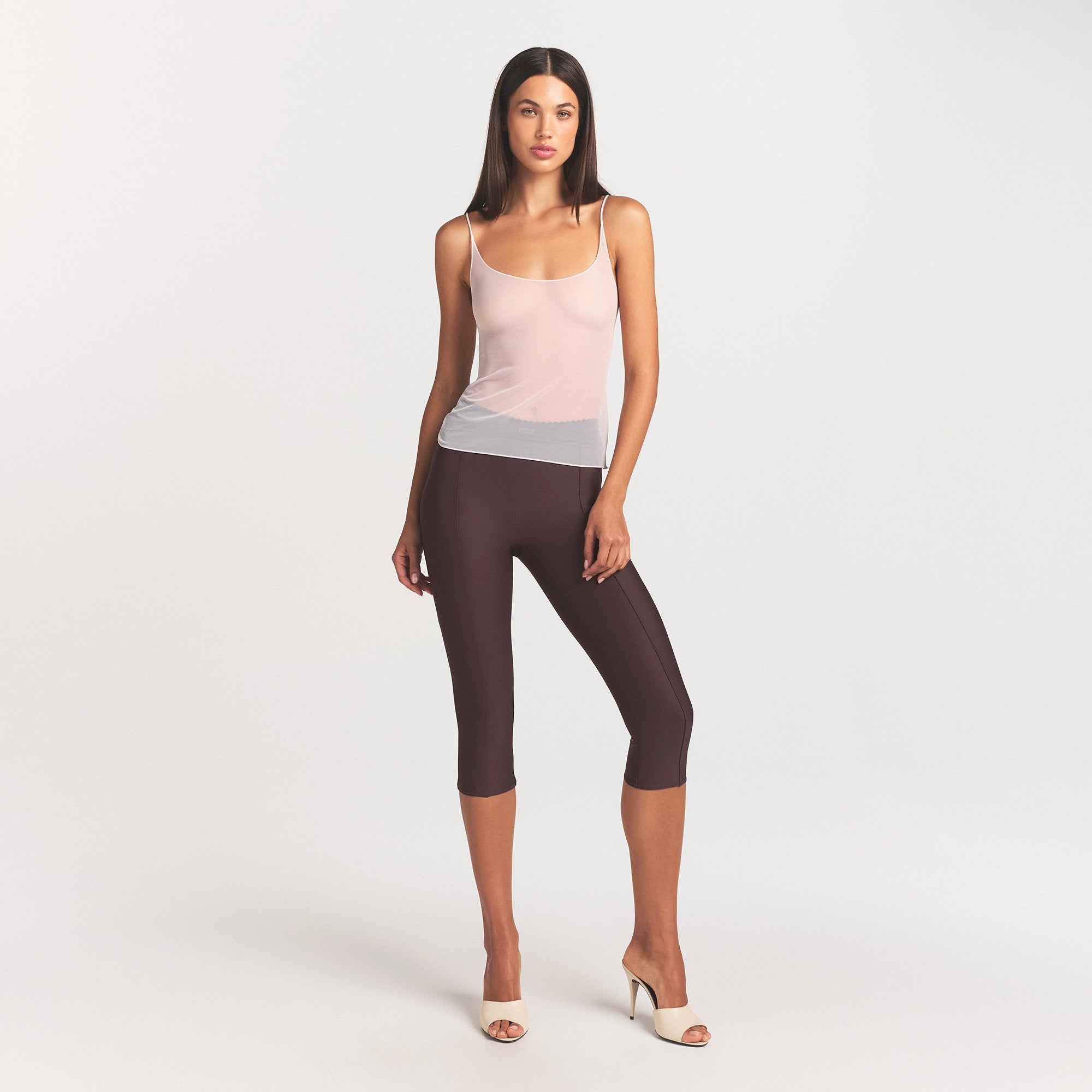 ULTRA FINE MESH CAMI | BARELY PINK - Image 2