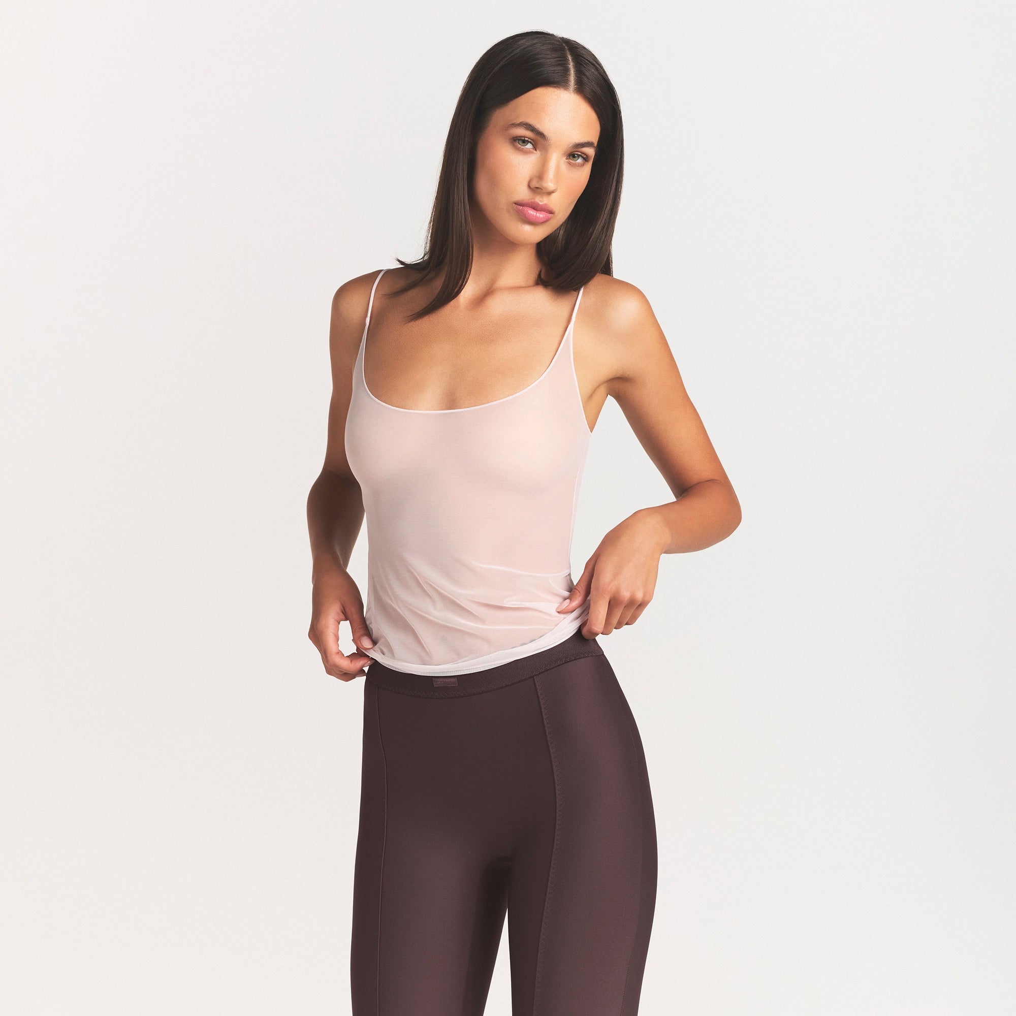 ULTRA FINE MESH CAMI | BARELY PINK - Image 3