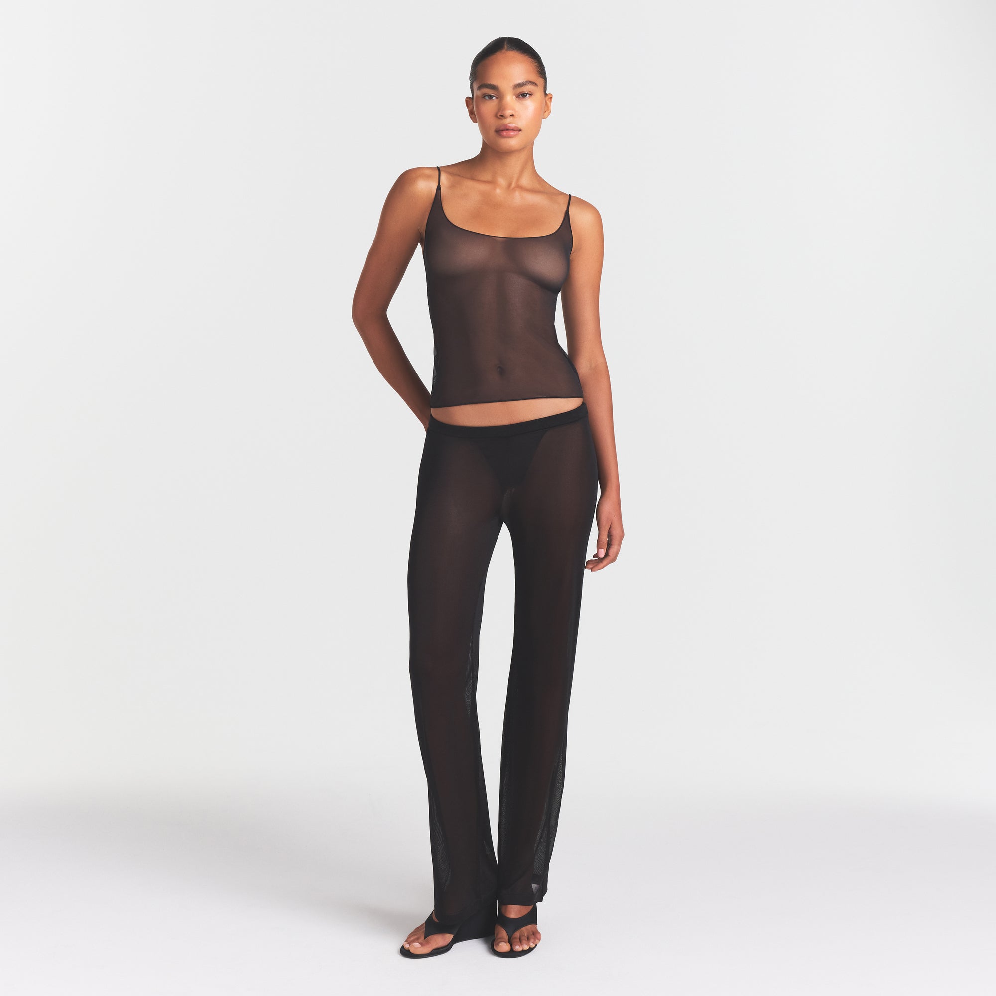 ULTRA FINE MESH CAMI | OBSIDIAN - Image 2