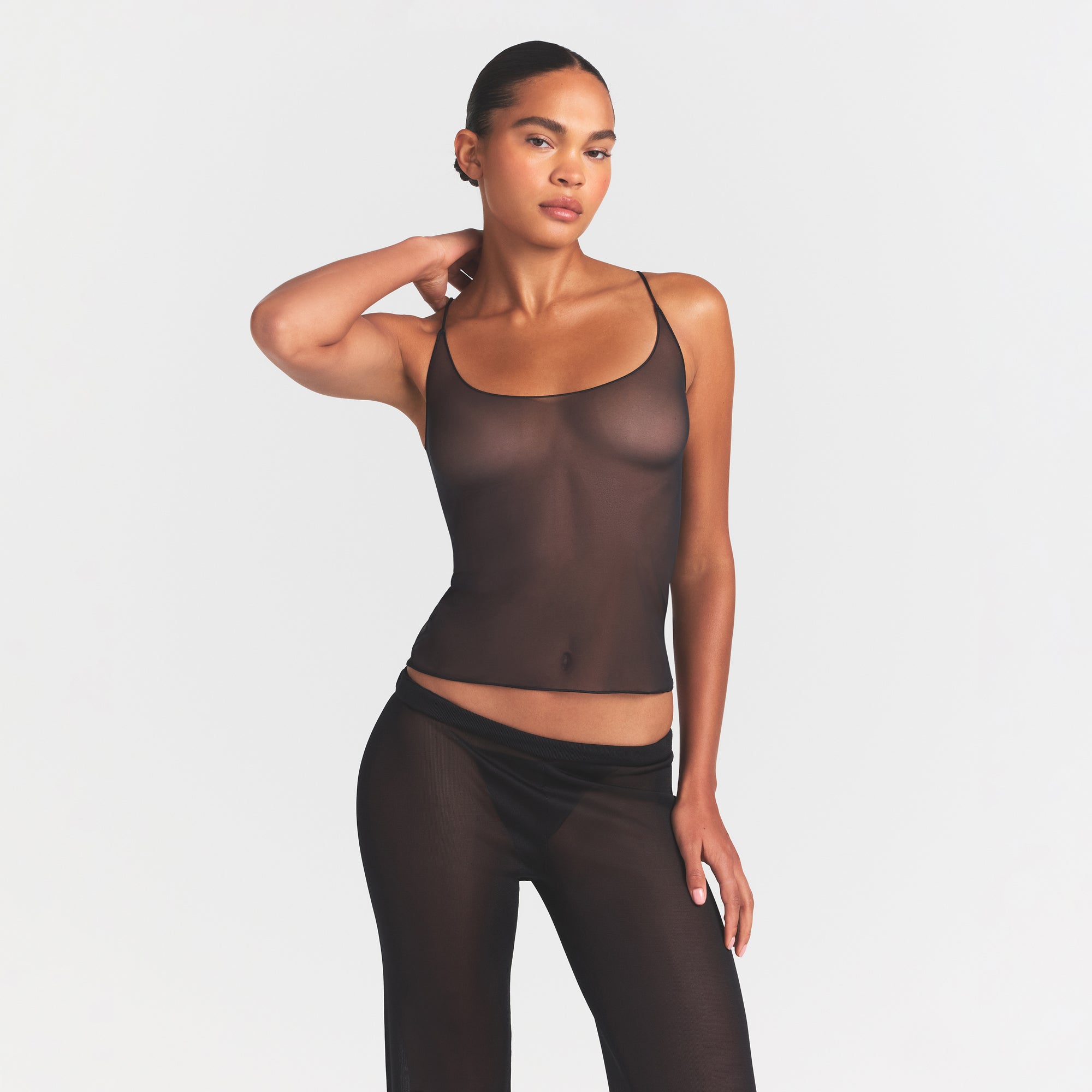ULTRA FINE MESH CAMI | OBSIDIAN - Image 3