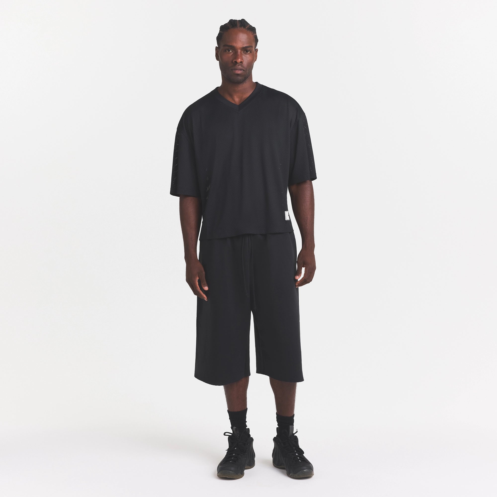 MESH APPAREL MENS CROPPED JERSEY | ONYX - Image 2