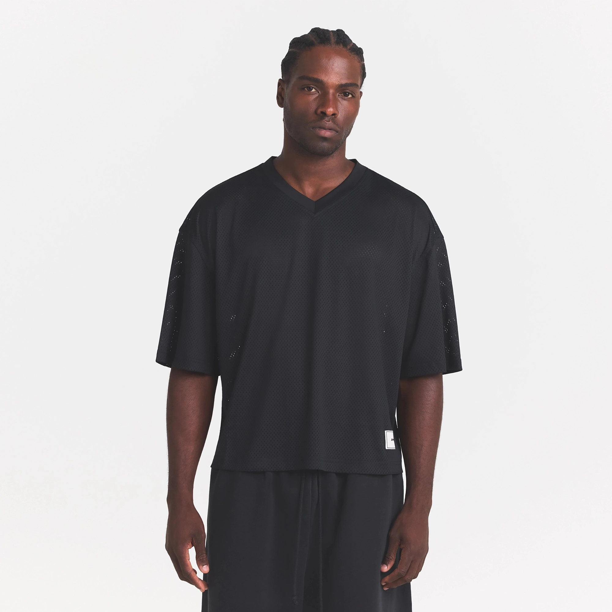 MESH APPAREL MENS CROPPED JERSEY | ONYX - Image 3