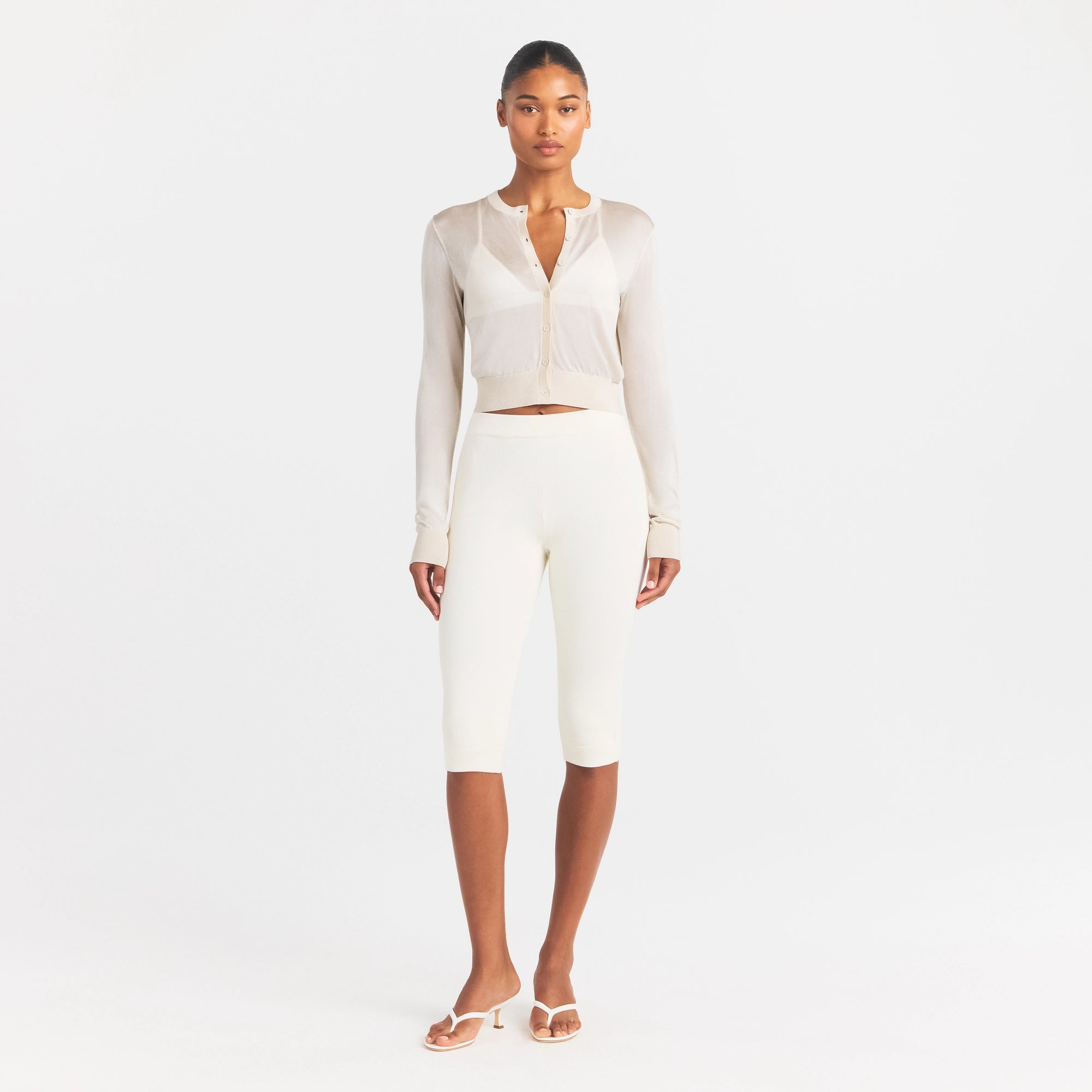 SLINKY KNIT CARDIGAN | BUFF - Image 2