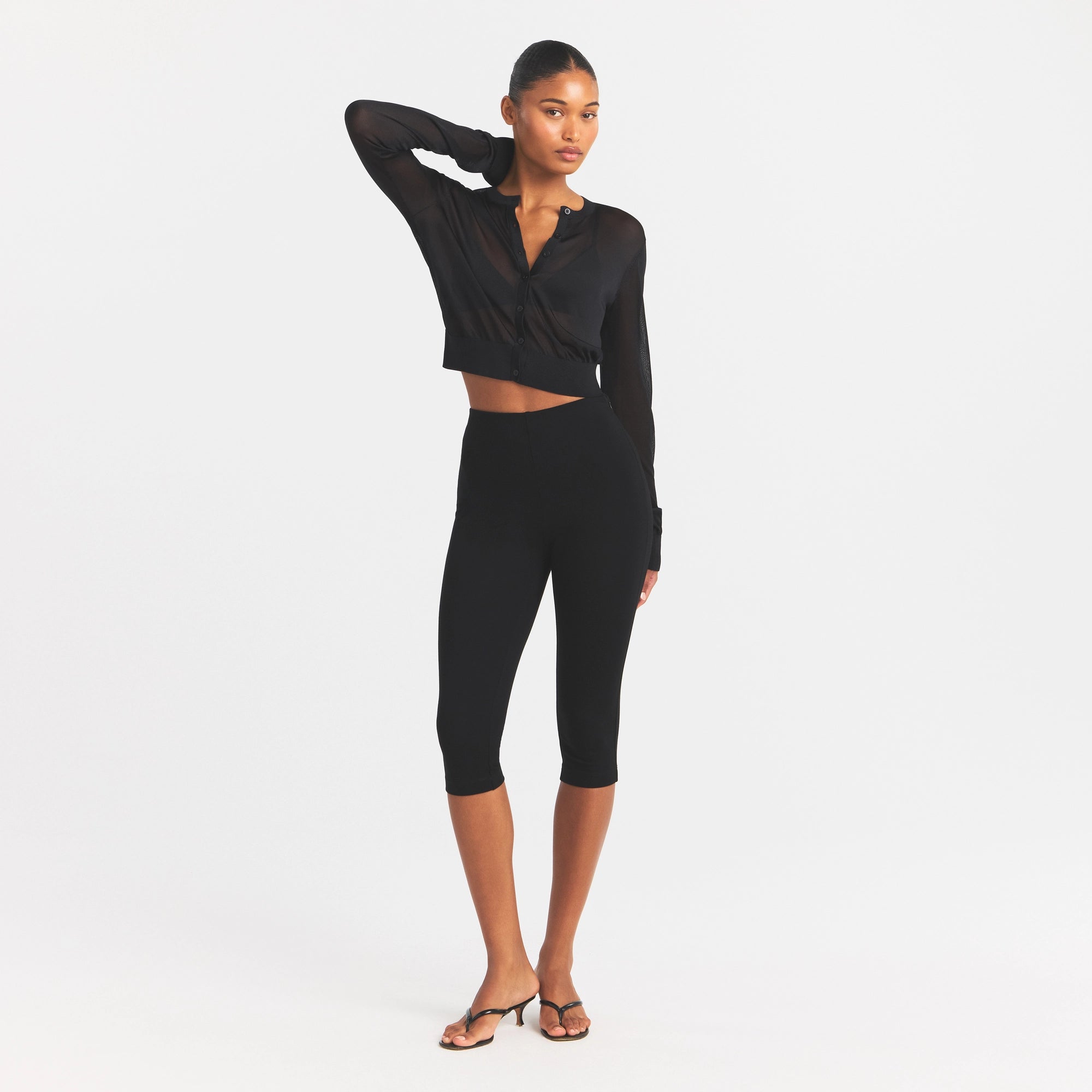 SLINKY KNIT CARDIGAN | OBSIDIAN - Image 2