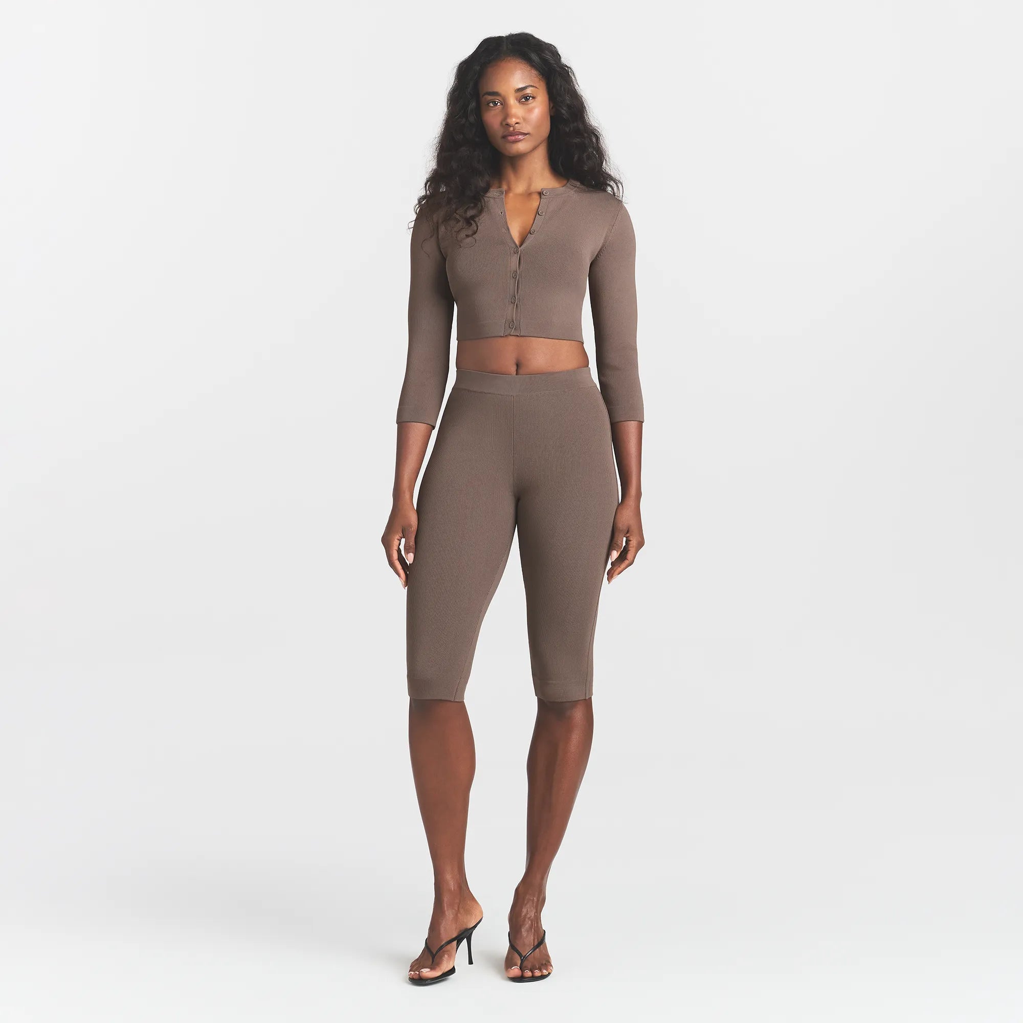 REFINED KNIT CROPPED CARDIGAN | AMETHYST - Image 2