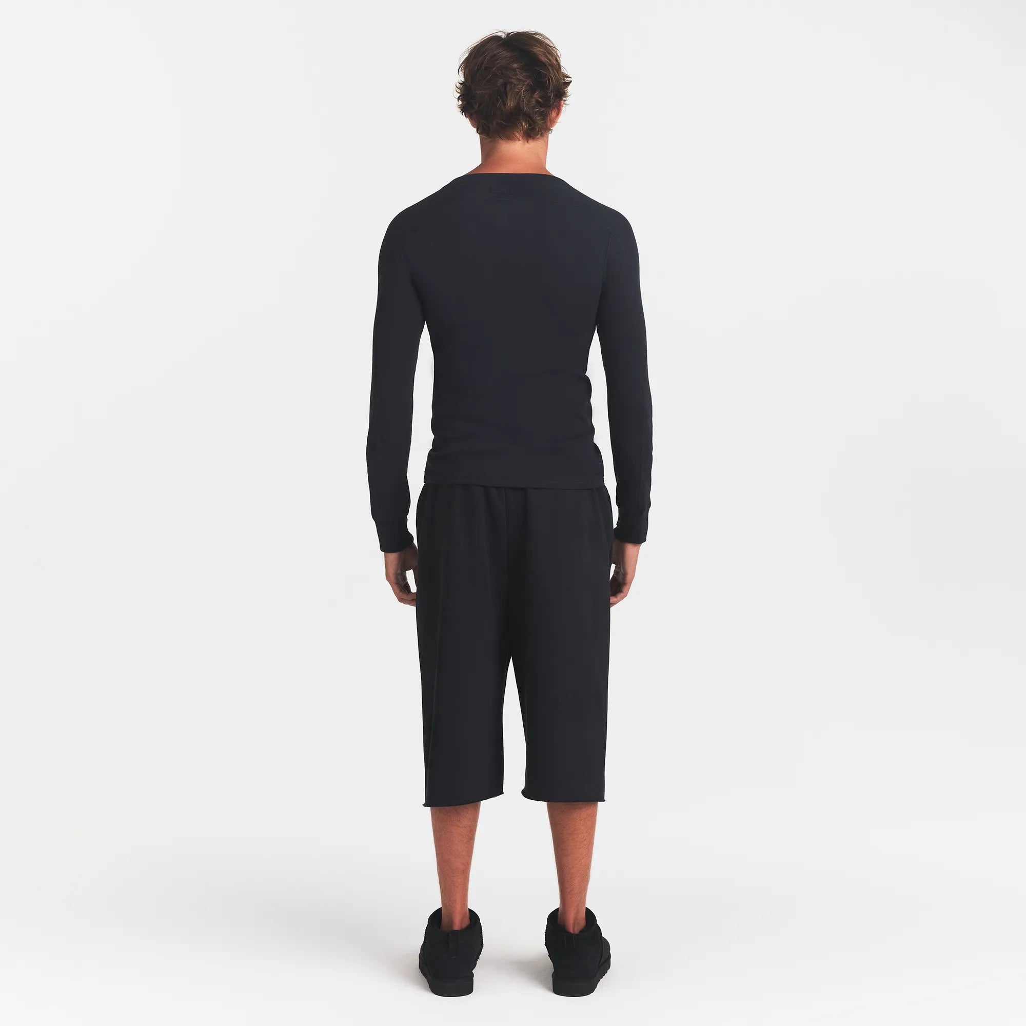 SKIMS COTTON RIB MENS HENLEY | ONYX - Image 4