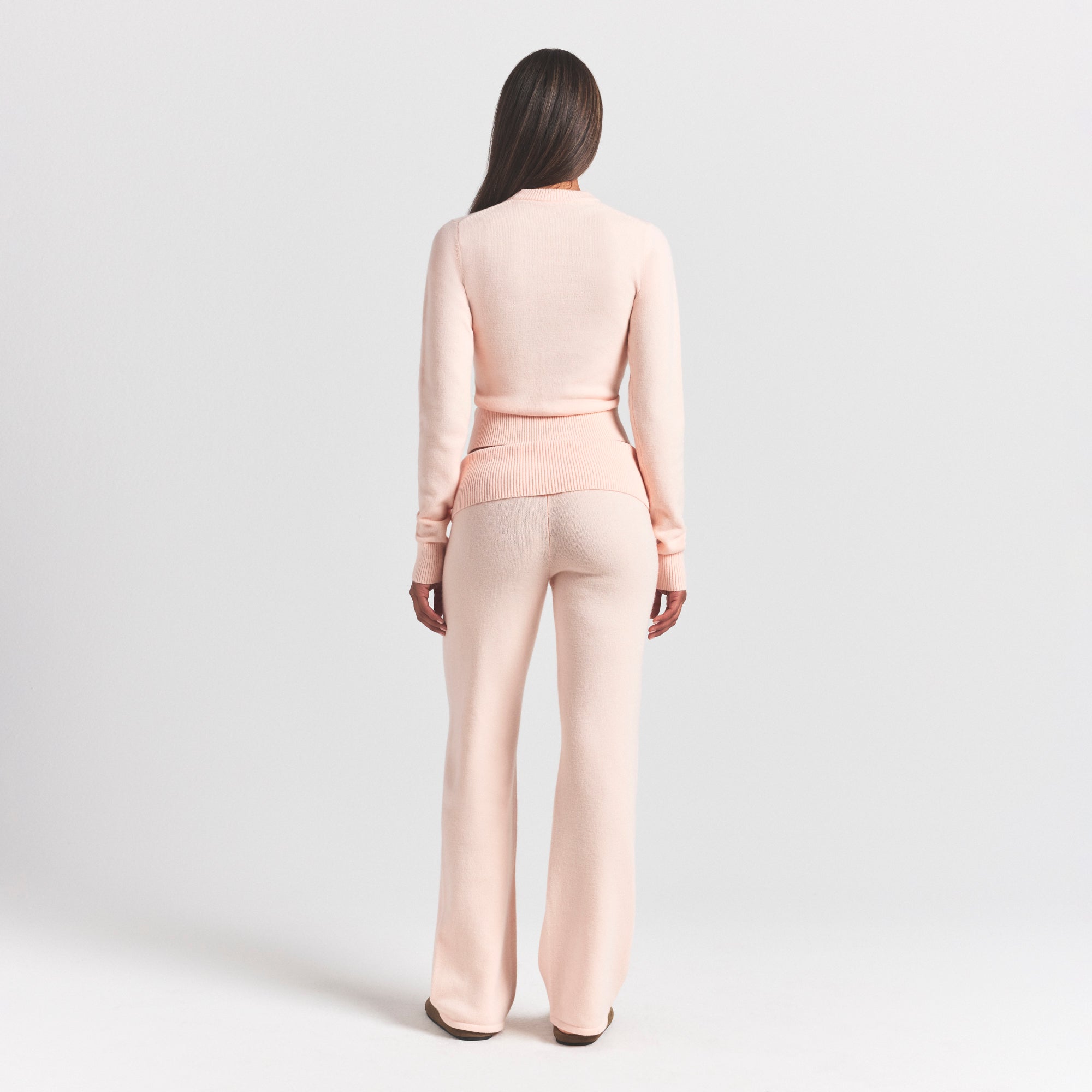 SWEATER KNITS RIBBED LONG SLEEVE FITTED CREW NECK | PRIMROSE - Image 5
