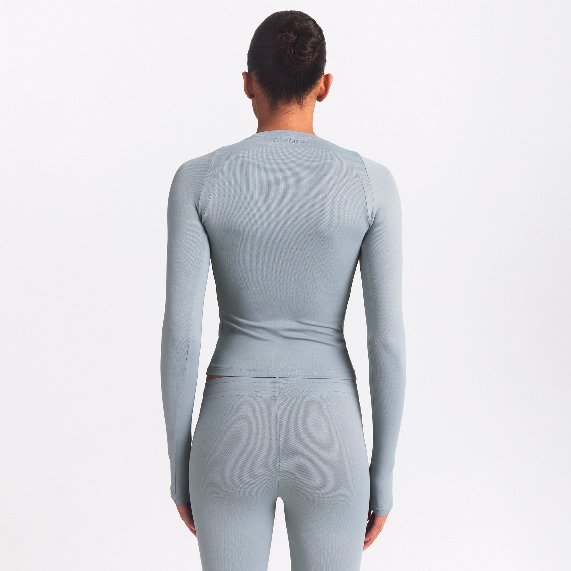 NikeSKIMS AIRY LONG SLEEVE CREW NECK TOP | WASHED PACIFIC - Image 5