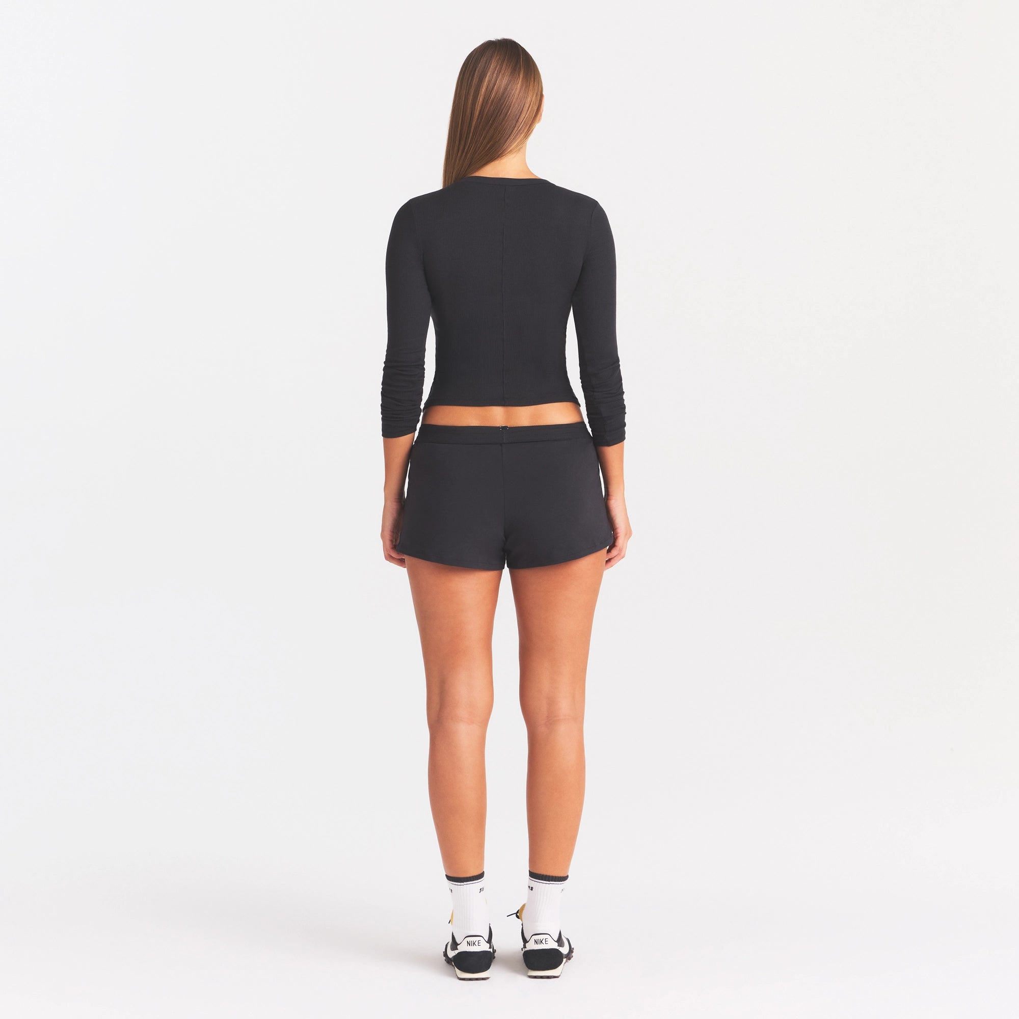 COTTON RIB LONG SLEEVE T-SHIRT | SOOT - Image 3