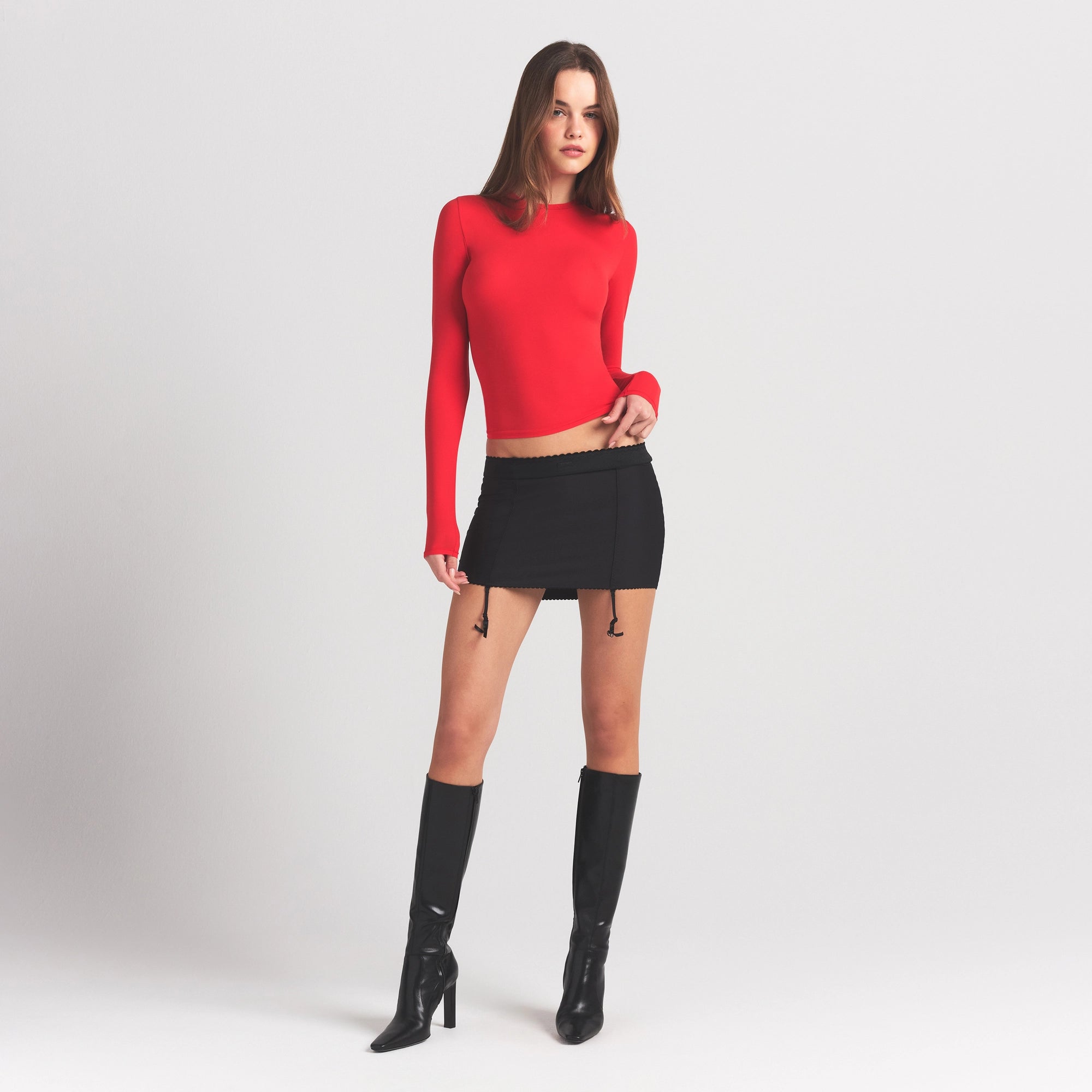 FITS EVERYBODY LONG SLEEVE T-SHIRT | CHERRY - Image 2