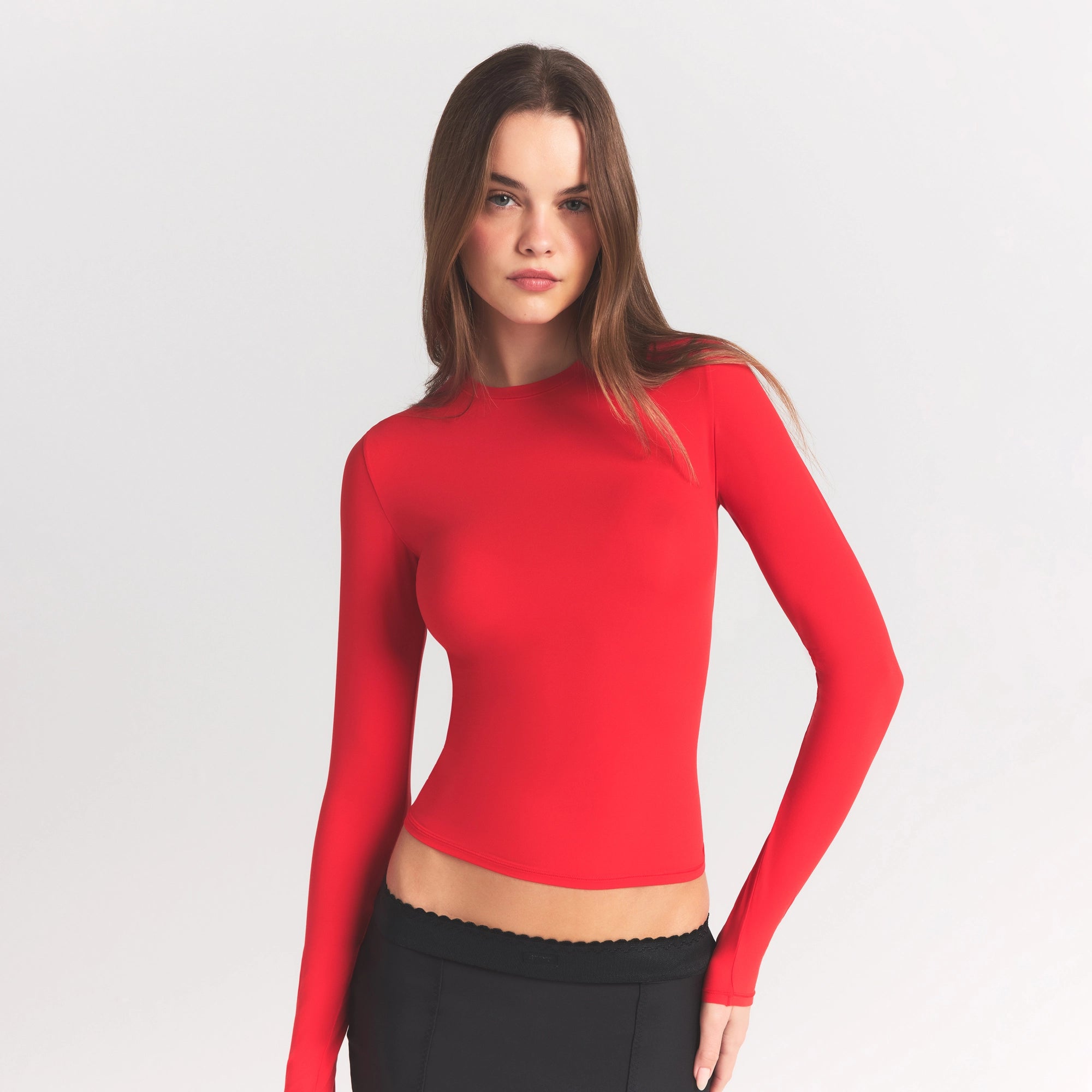 FITS EVERYBODY LONG SLEEVE T-SHIRT | CHERRY - Image 3
