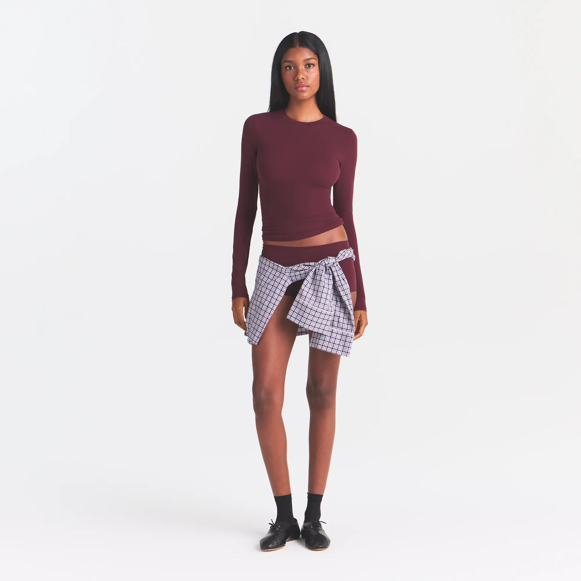 FITS EVERYBODY LONG SLEEVE T-SHIRT | CURRANT - Image 3
