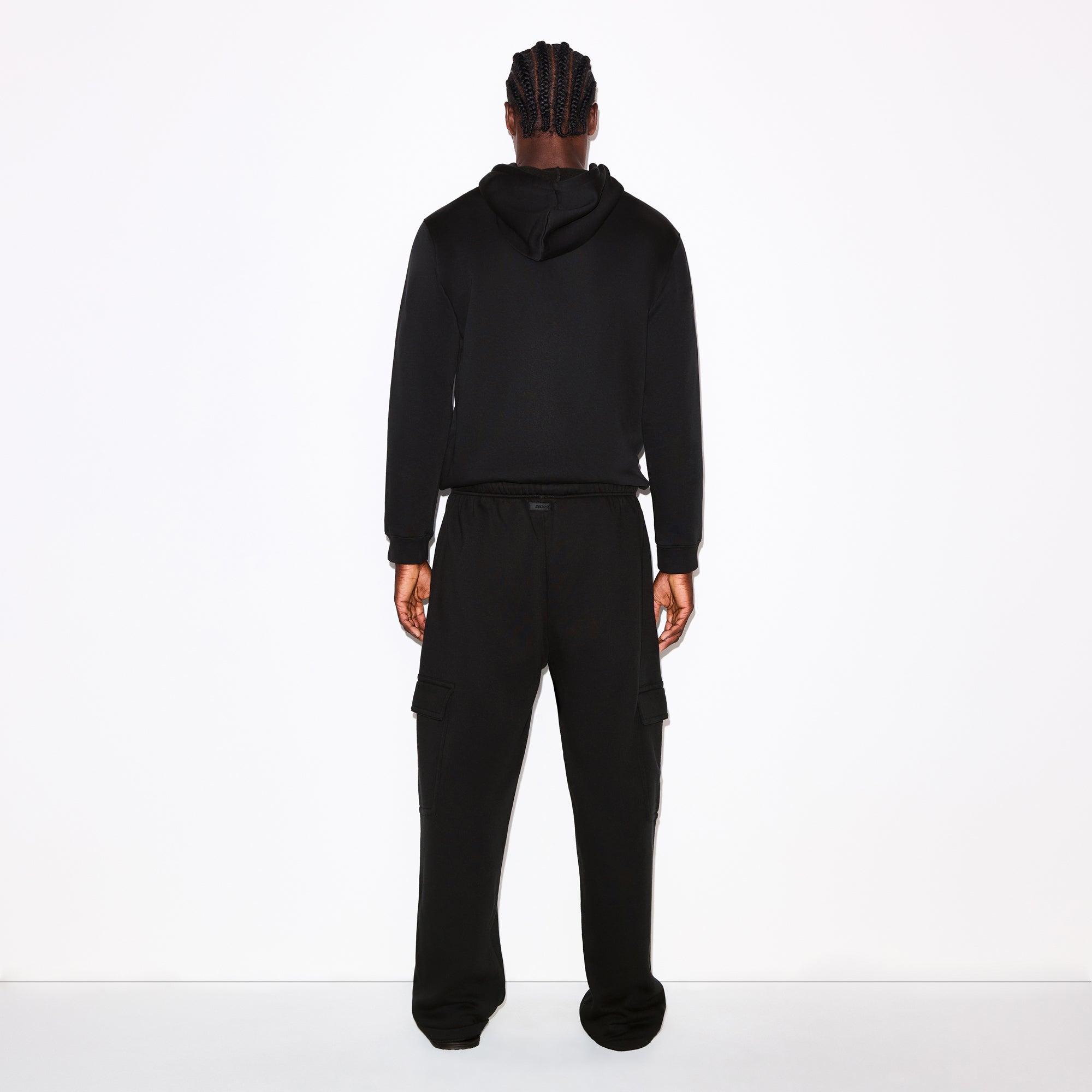 FLEECE LOUNGE MENS CLASSIC HOODIE | WASHED ONYX - Image 7
