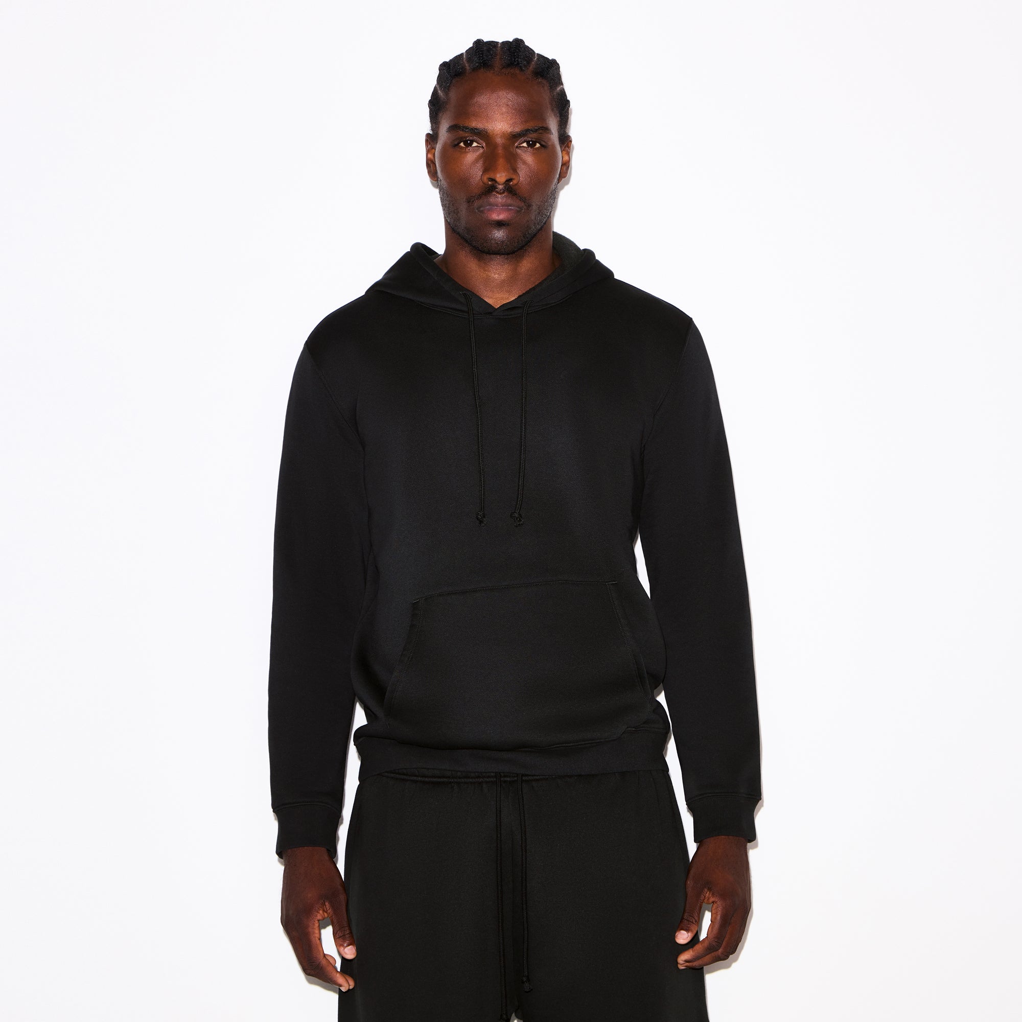 FLEECE LOUNGE MENS CLASSIC HOODIE | WASHED ONYX - Image 2
