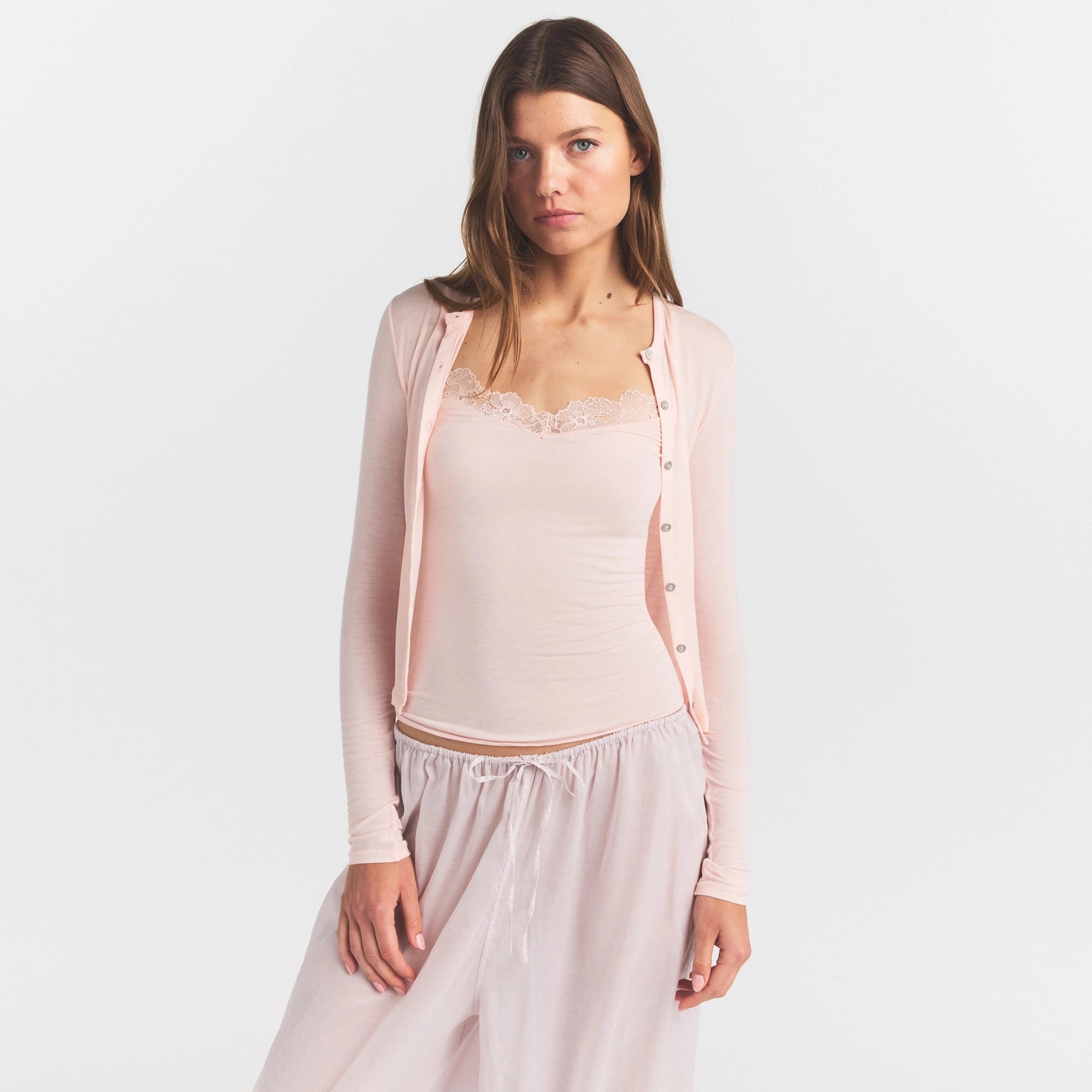 SHEER MODAL CARDIGAN | PRIMROSE - Image 2