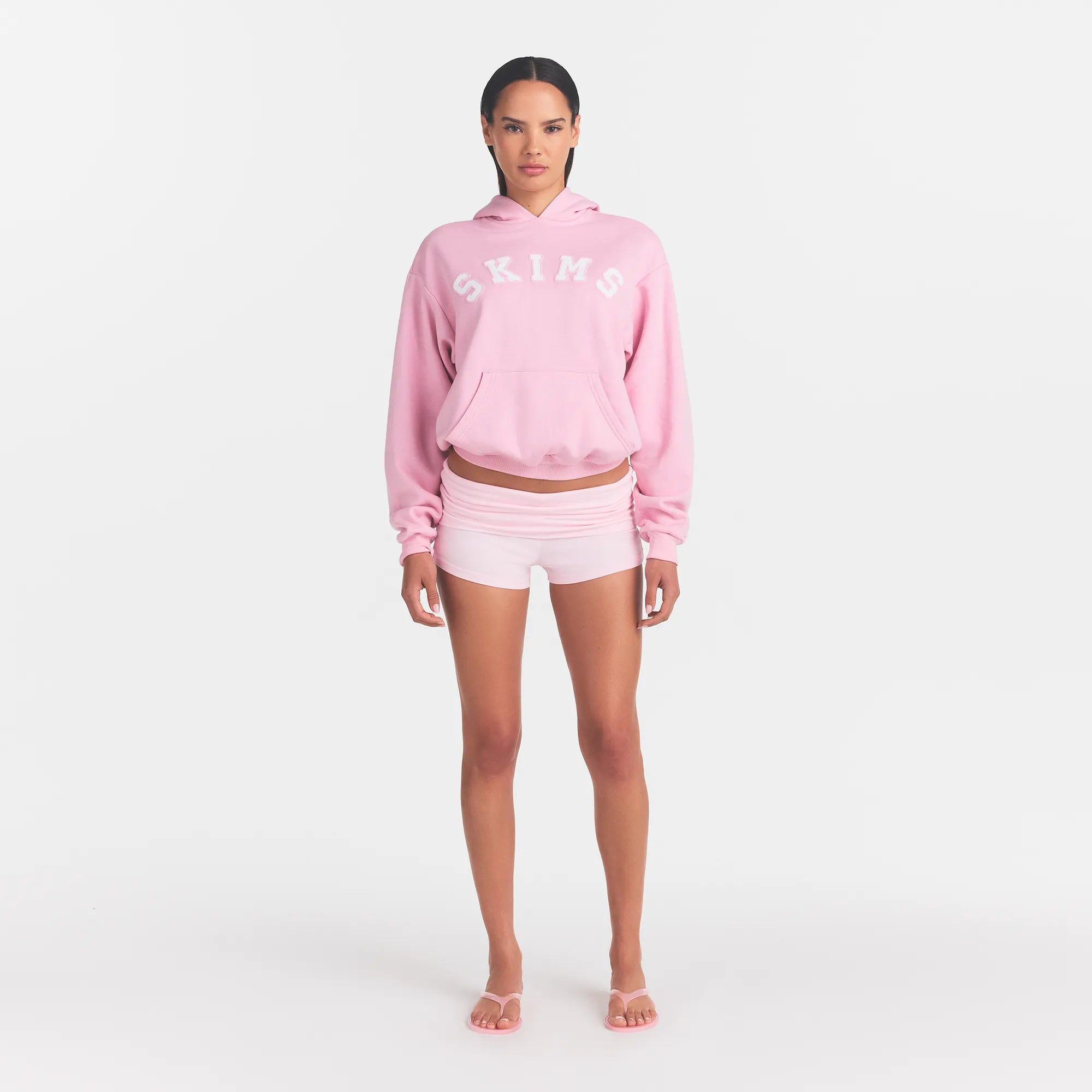 COTTON FLEECE LOGO CLASSIC HOODIE | HALITE WITH SNOW LOGO - Image 2