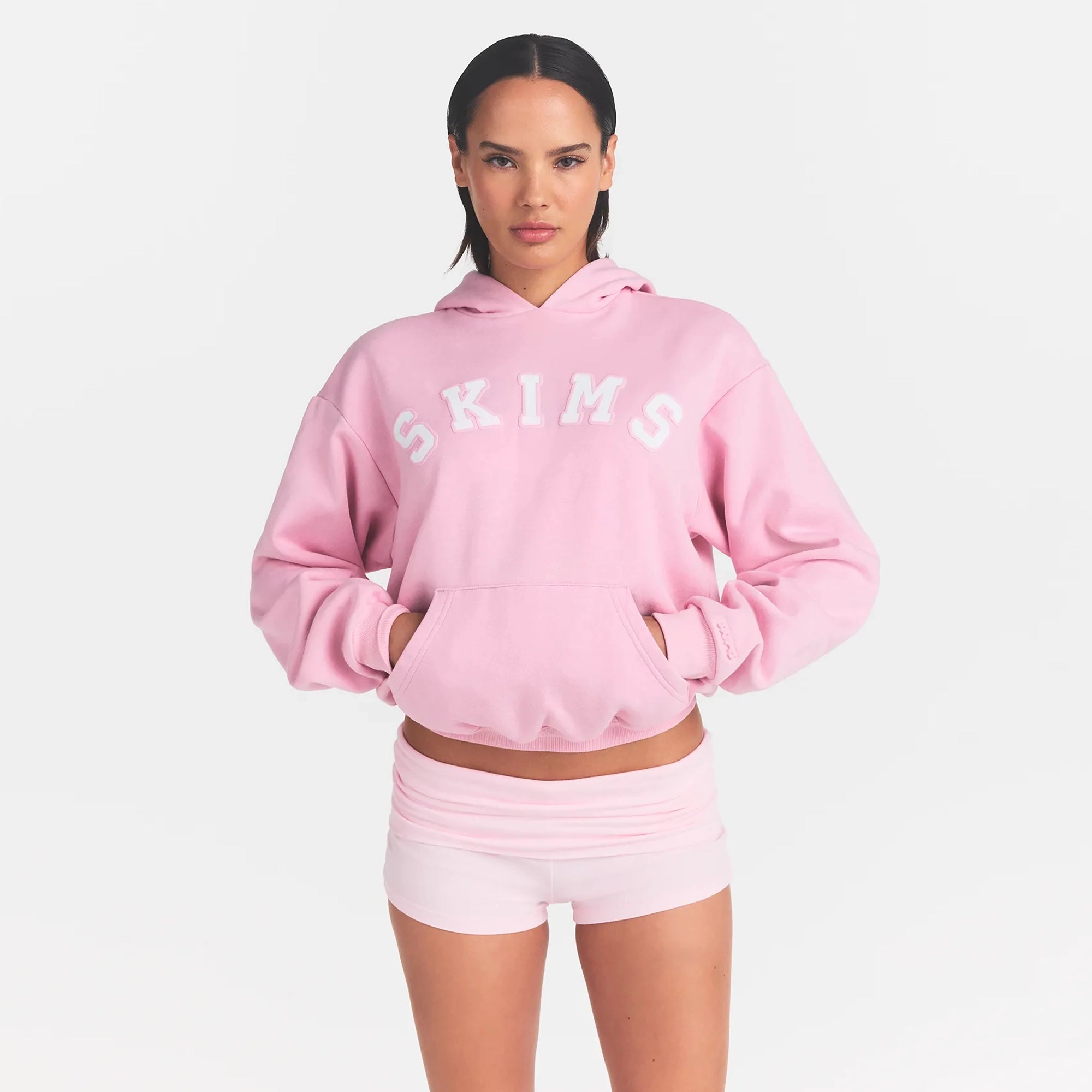 COTTON FLEECE LOGO CLASSIC HOODIE | HALITE WITH SNOW LOGO - Image 3