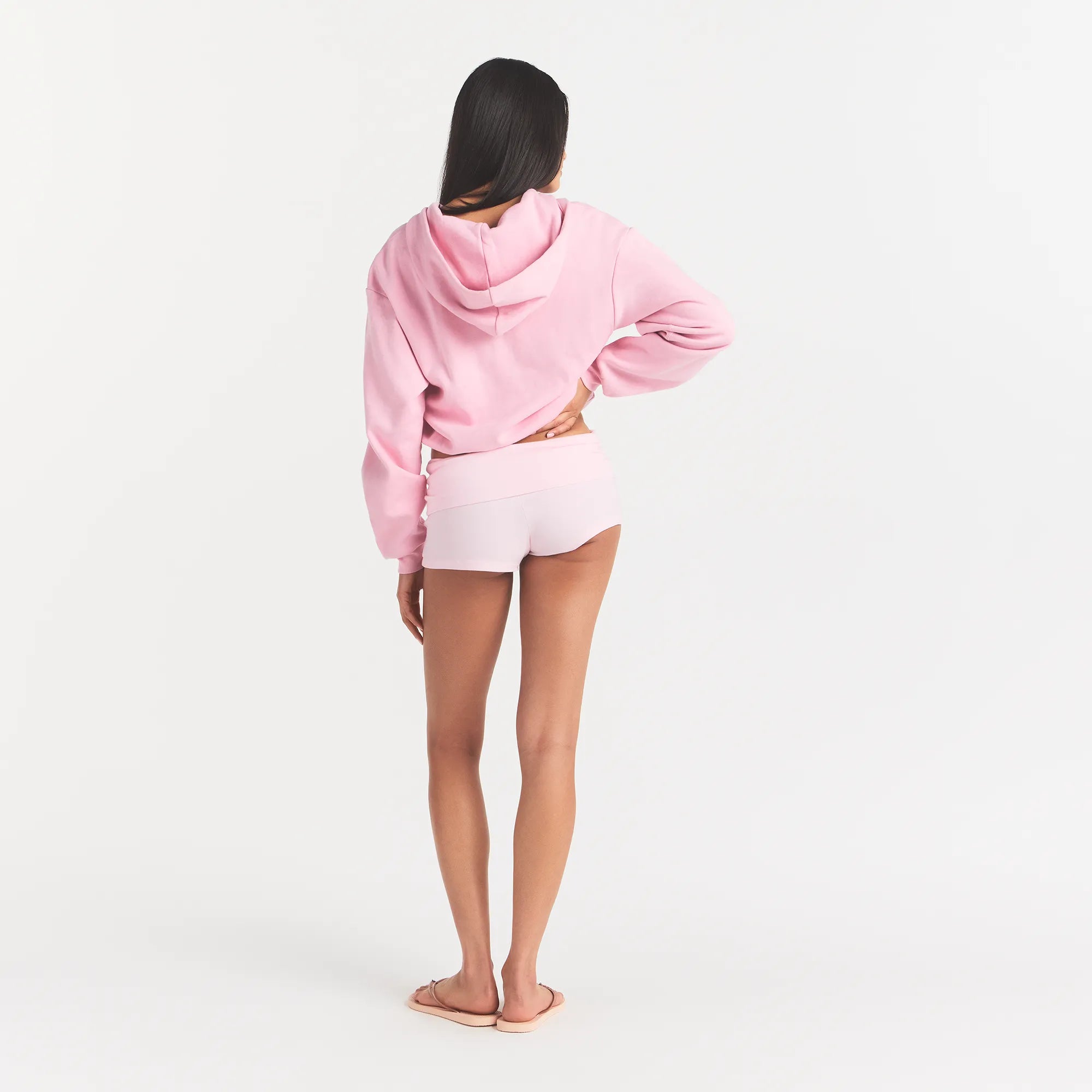 COTTON FLEECE LOGO CLASSIC ZIP UP HOODIE | HALITE WITH SNOW LOGO - Image 5