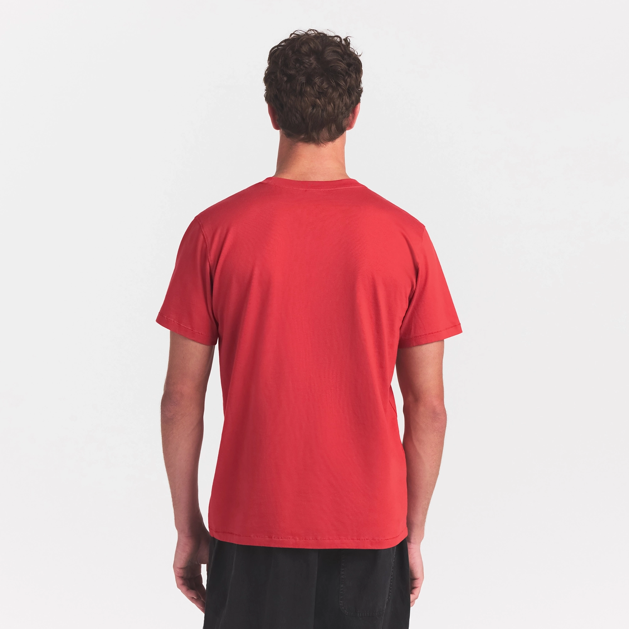 HEAVYWEIGHT COTTON MENS CLASSIC CREWNECK | WASHED RED - Image 4