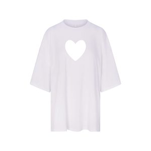 WORN IN JERSEY HEART OVERSIZED T-SHIRT | SNOW