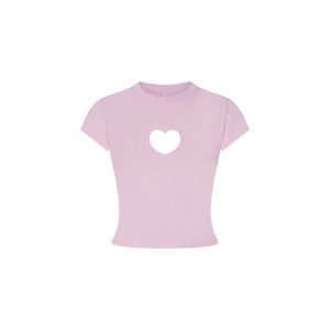 WORN IN JERSEY HEART BABY TEE | BABY PINK